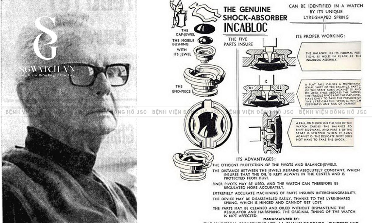 Incabloc – Công nghệ chống sốc giúp bảo vệ cỗ máy đồng hồ cơ