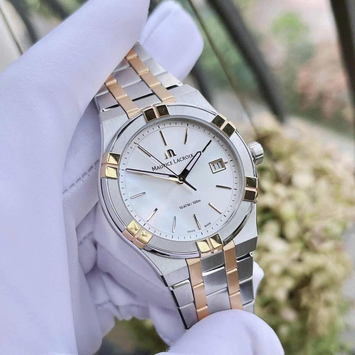 Đồng hồ Maurice Lacroix Aikon Quartz Date AI1108-PVP02-130-1