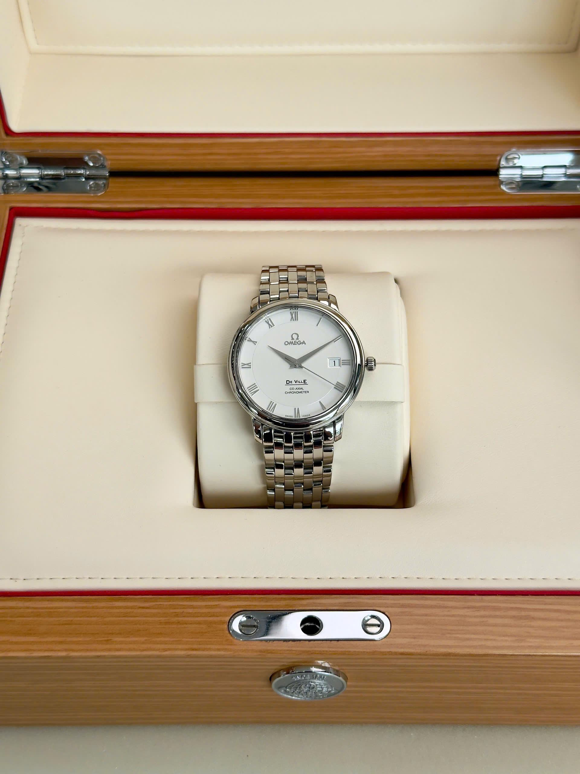 ĐỒNG HỒ OMEGA DEVILLE PRESTIGE COAXIAL  CHRONOMETER 4574.31.00 Silver - Tình trạng đã qua sử dụng, Fullbox