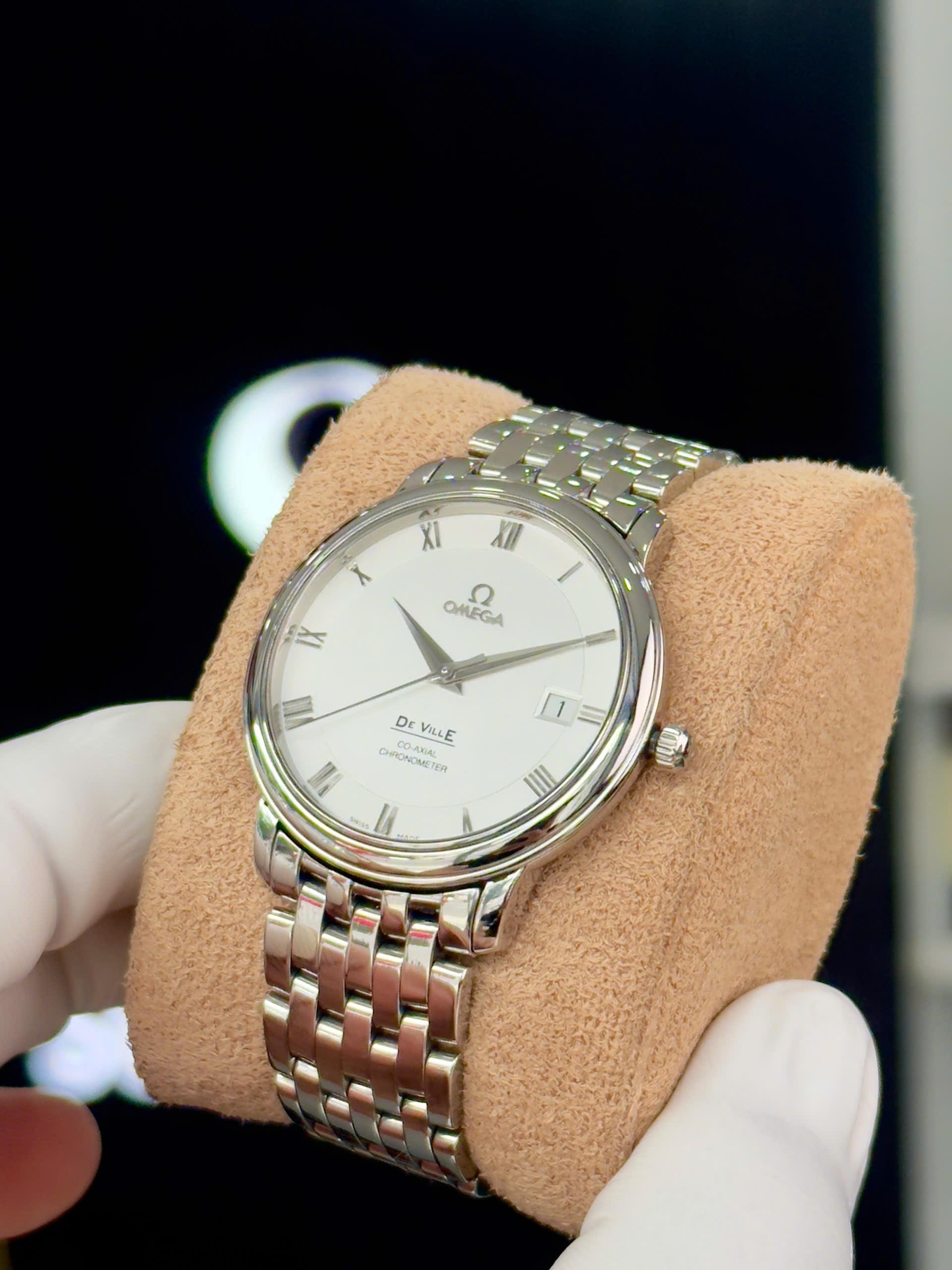 ĐỒNG HỒ OMEGA DEVILLE PRESTIGE COAXIAL  CHRONOMETER 4574.31.00 Silver - Tình trạng đã qua sử dụng, Fullbox