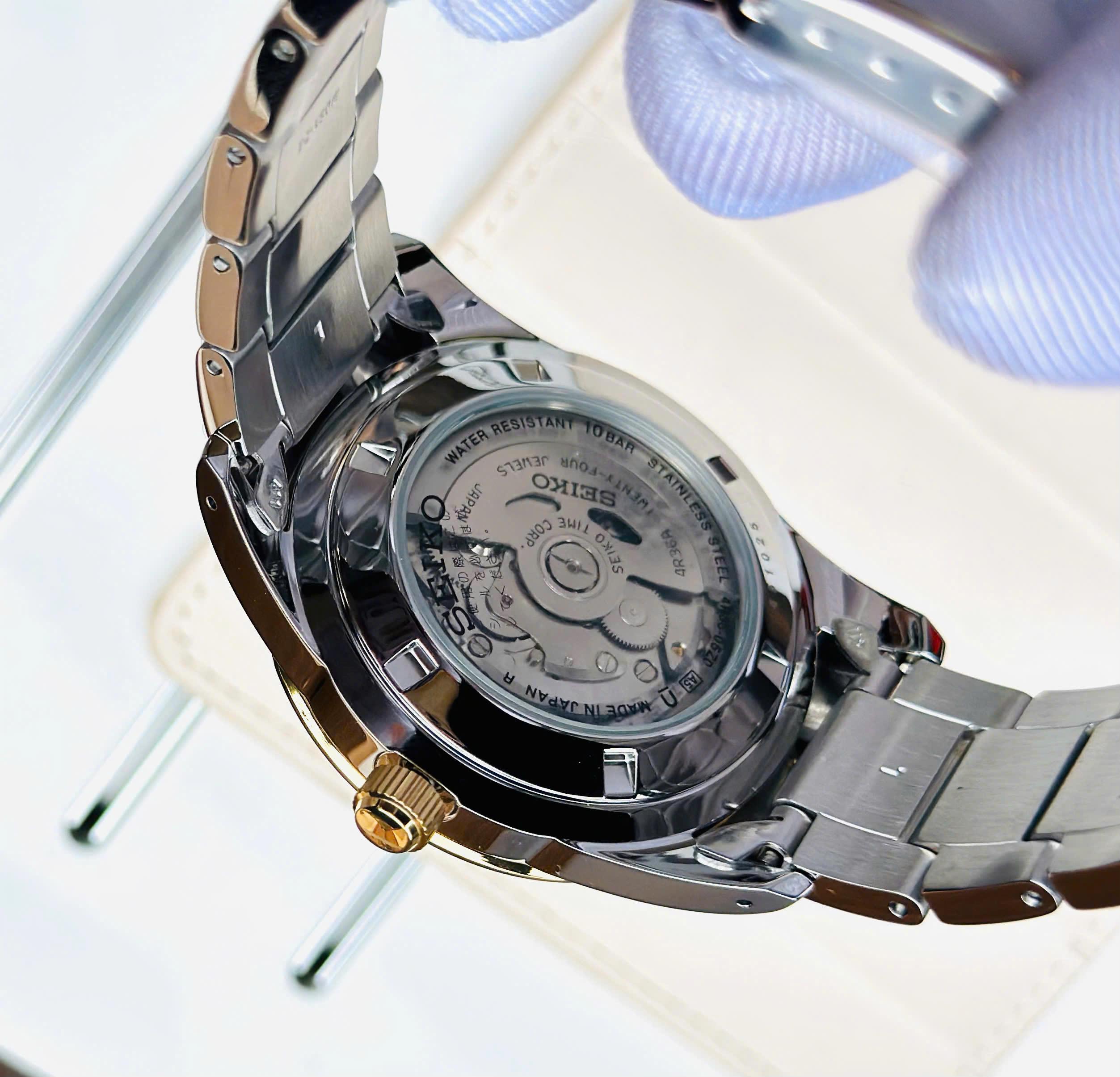 SEIKO Date Day Automatic Demi Gold SARV004