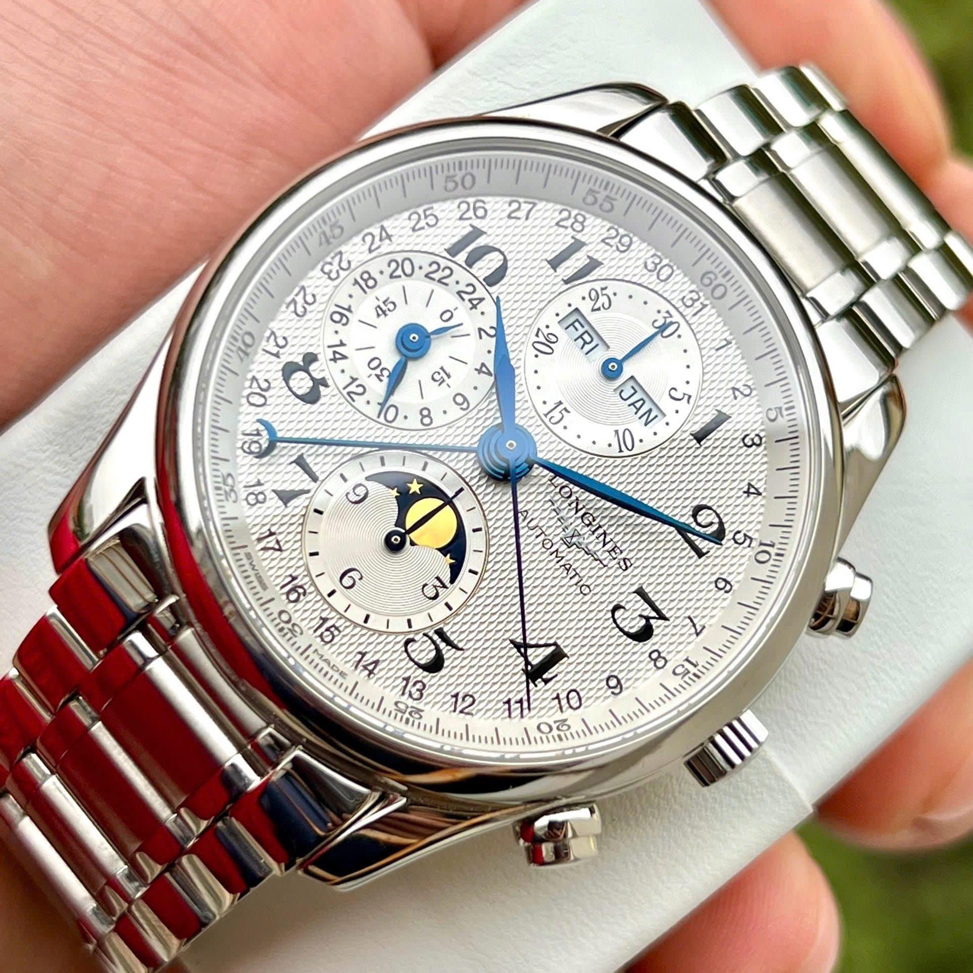 Đồng hồ Longines Moonphase 40mm L2.673.4.78.6 - Tình trạng đã qua sử dụng, Fullbox, thẻ