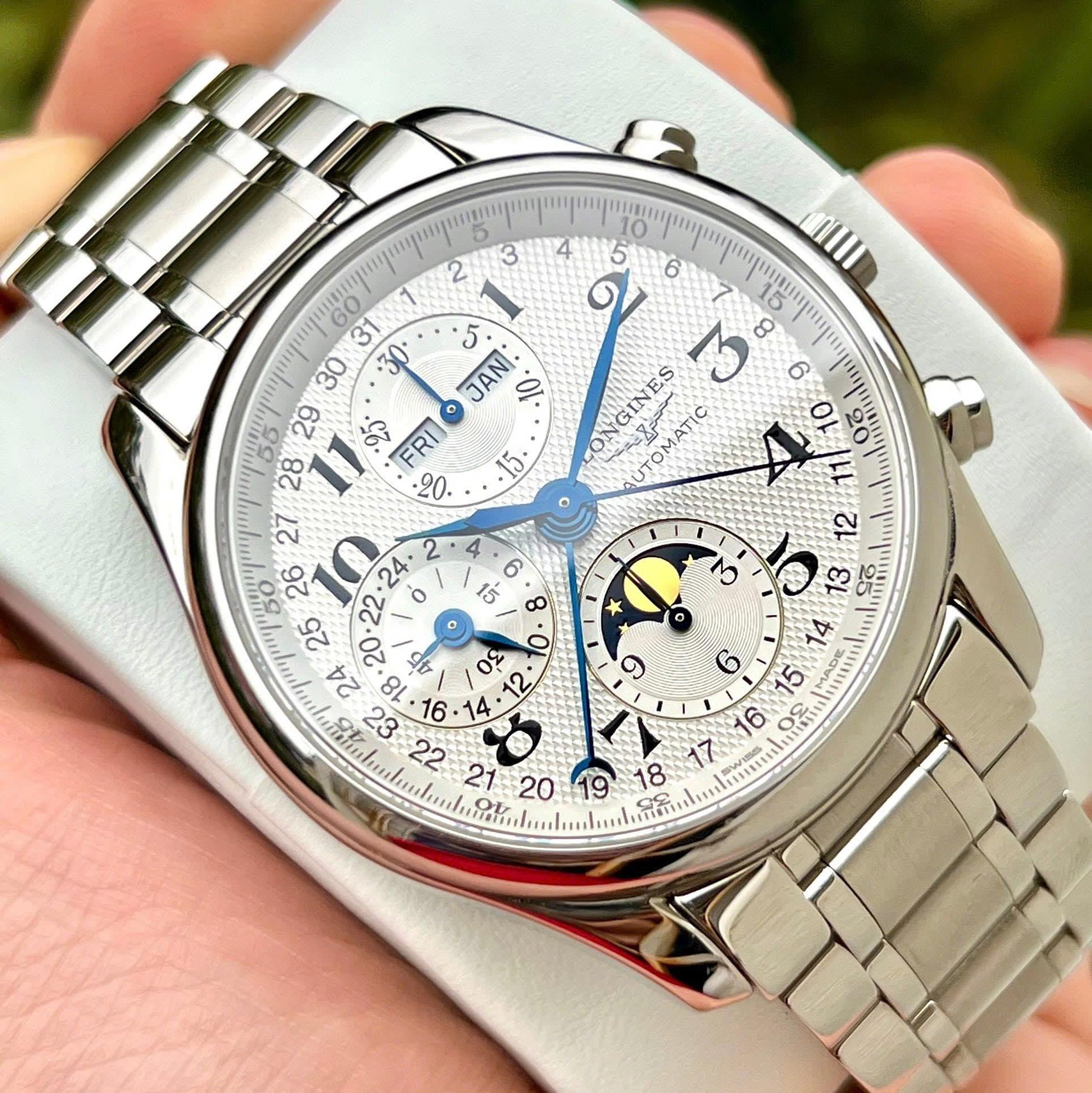 Đồng hồ Longines Moonphase 40mm L2.673.4.78.6 - Tình trạng đã qua sử dụng, Fullbox, thẻ