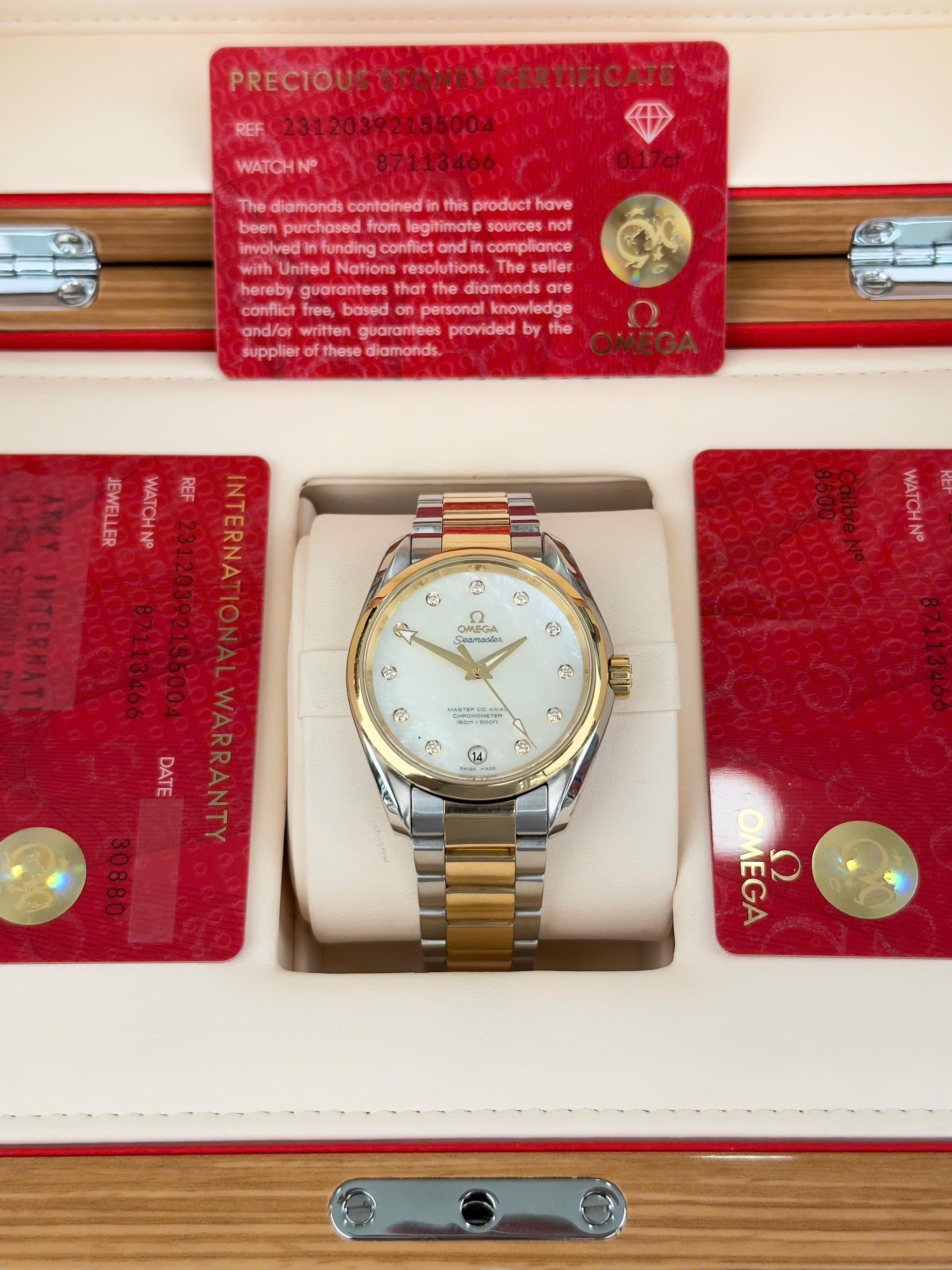 Omega Seamaster Aqua Terra 231.20.39.21.55.004 38,5mm - Tình trạng đã qua sử dụng, Fullbox, Thẻ