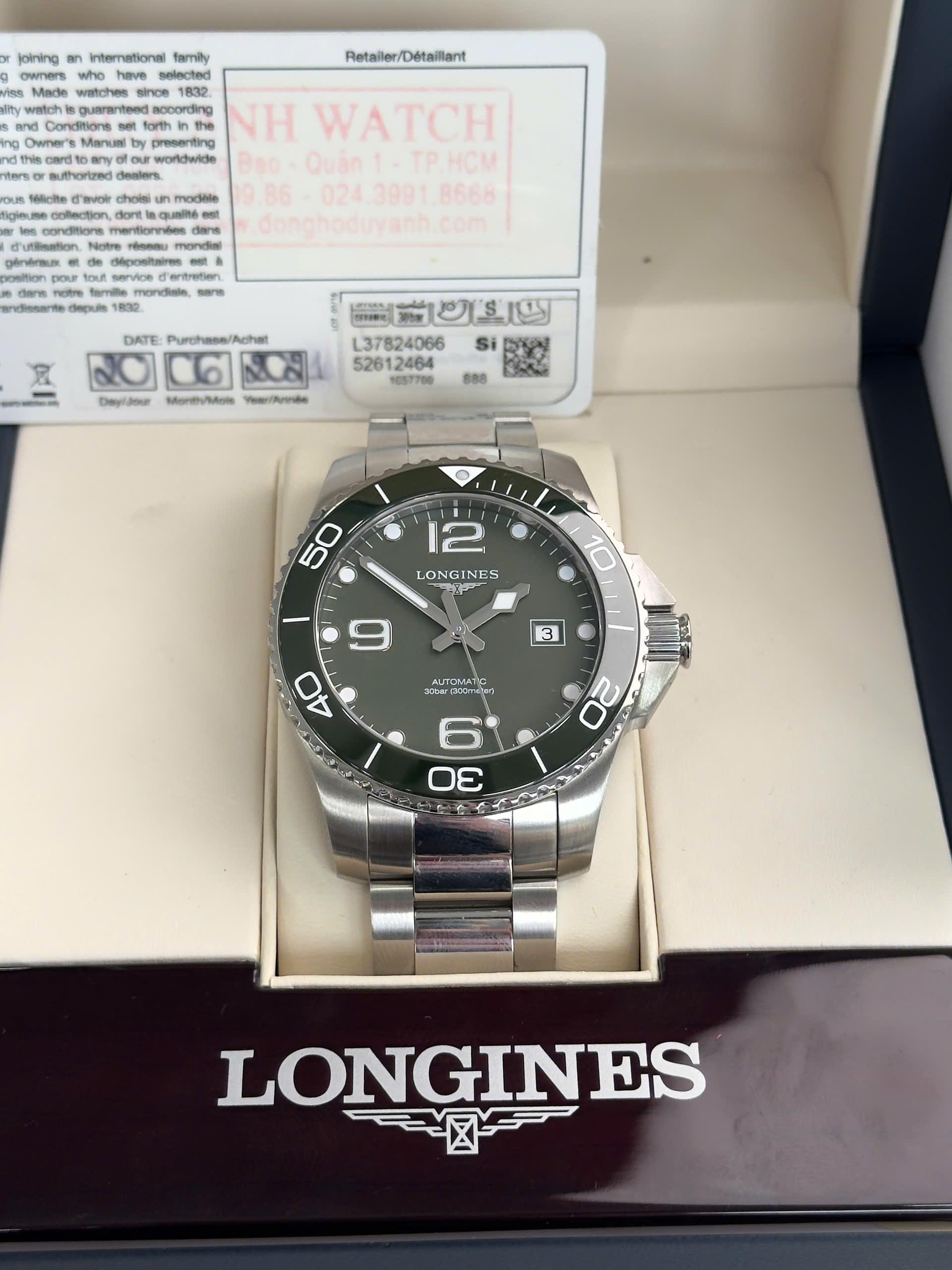 Đồng hồ Longines HydroConquest Ceramic Green L3.782.4.06.6