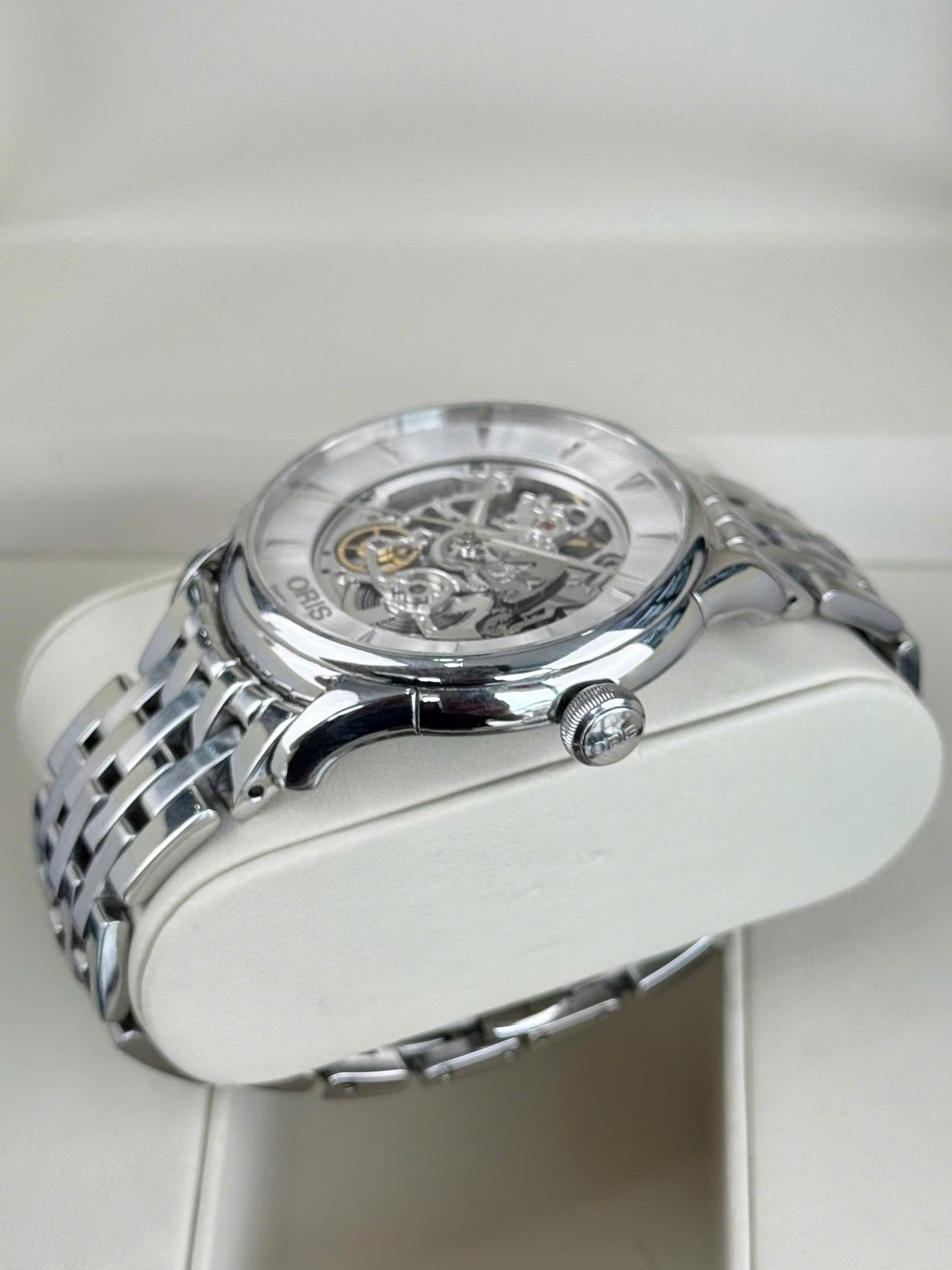 Đồng Hồ Oris Artelier Skeleton 01 734 7591 4051 - Lộ Cơ Nam Chính Hãng