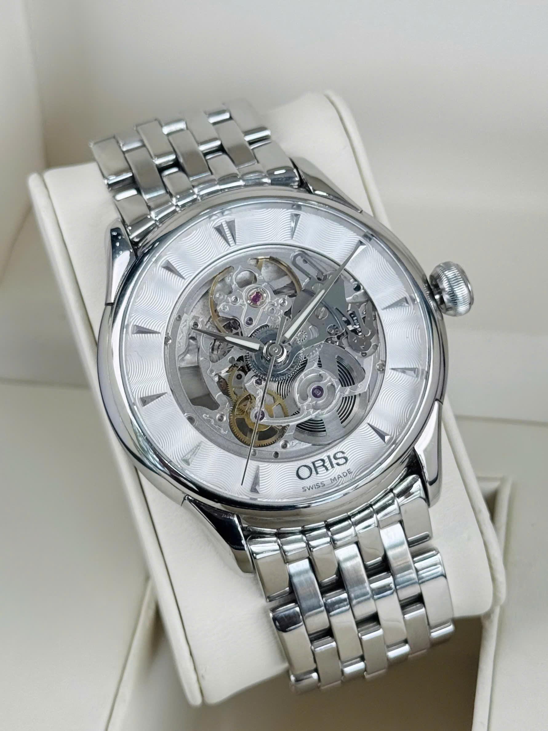 Đồng Hồ Oris Artelier Skeleton 01 734 7591 4051 - Lộ Cơ Nam Chính Hãng
