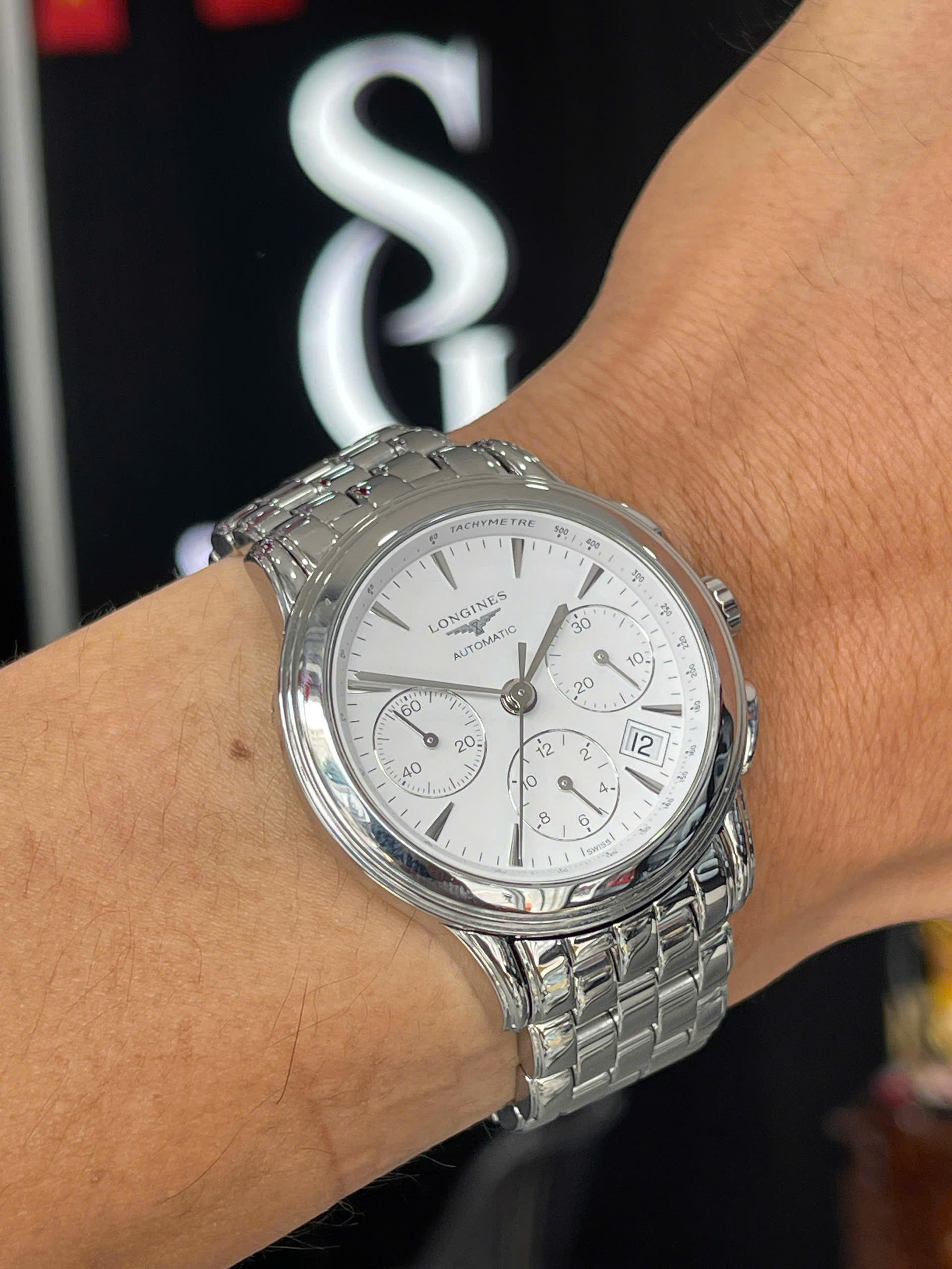 Longines Flagship Chronograph L4.803.4.12.6  – Đồng hồ nam lướt chính hãng
