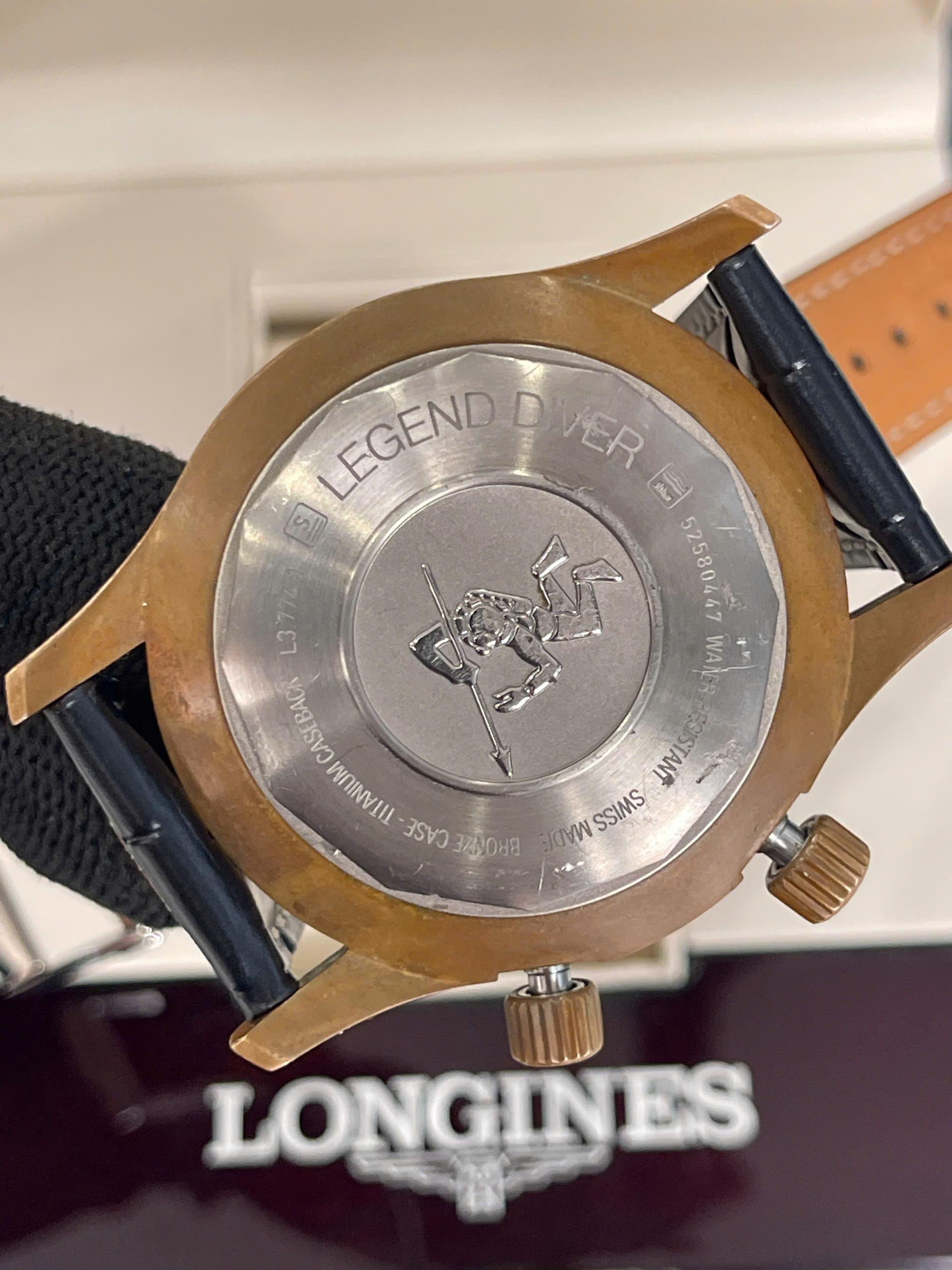 Đồng hồ nam Longines Legend Diver Bronze L3.774.1.50.2 – Hàng lướt Fullbox