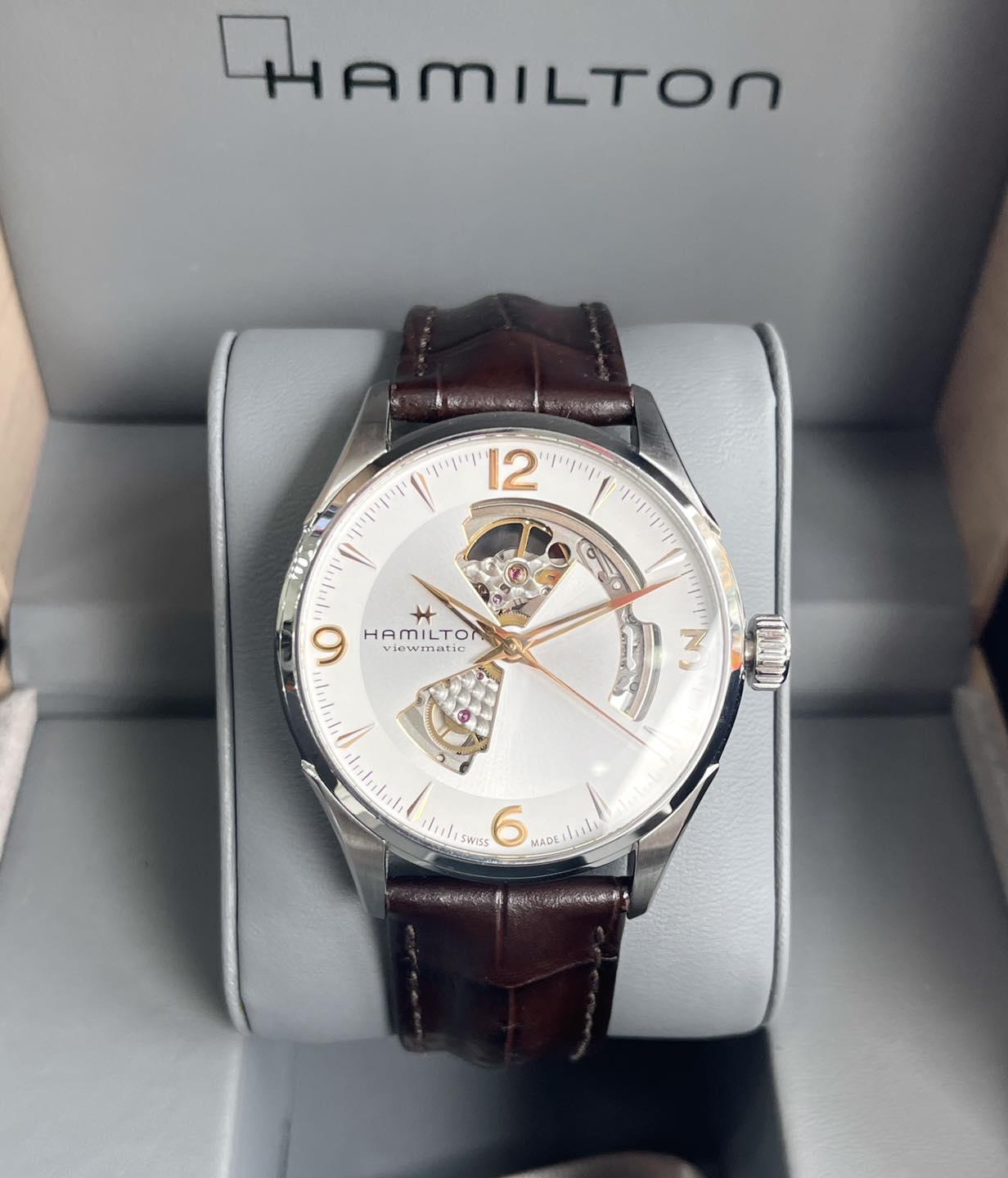 Hamilton Jazzmaster Open Heart H32705551 –  used, fullbox