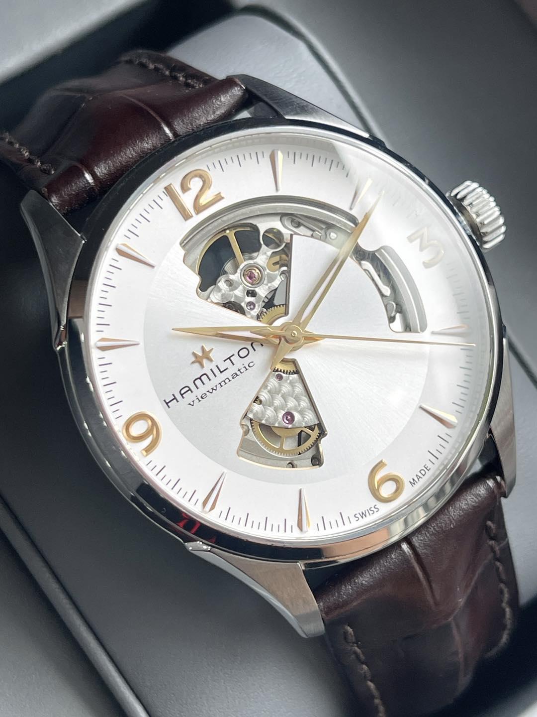 Hamilton Jazzmaster Open Heart H32705551 –  used, fullbox