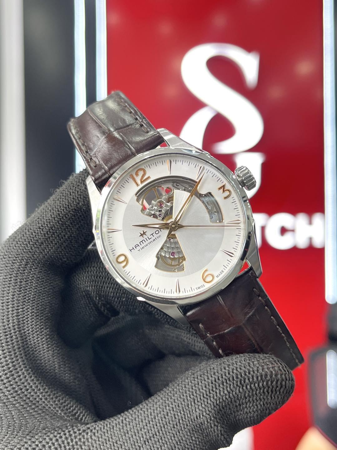 Hamilton Jazzmaster Open Heart H32705551 –  used, fullbox