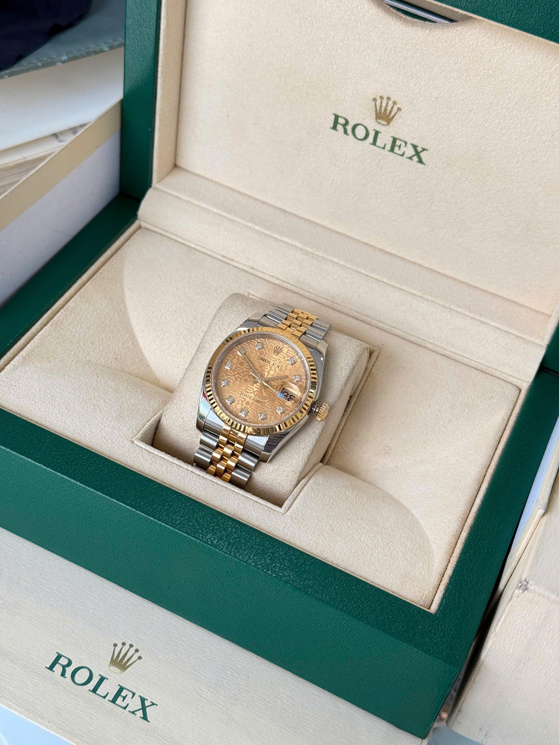 Rolex Datejust 116233 Champagne Diamond Dial – Used Fullbox