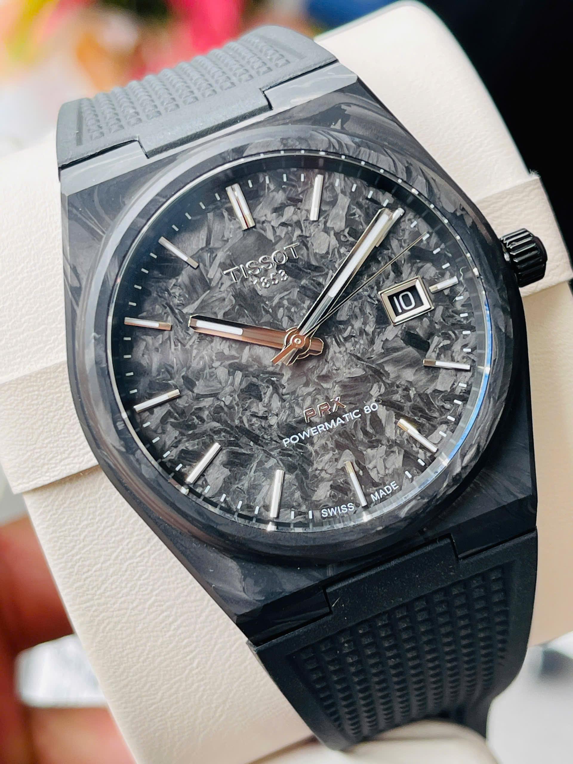 Tissot PRX Powermatic 80 Forged Carbon T137.907.97.201.00 (T1379079720100) – Lướt