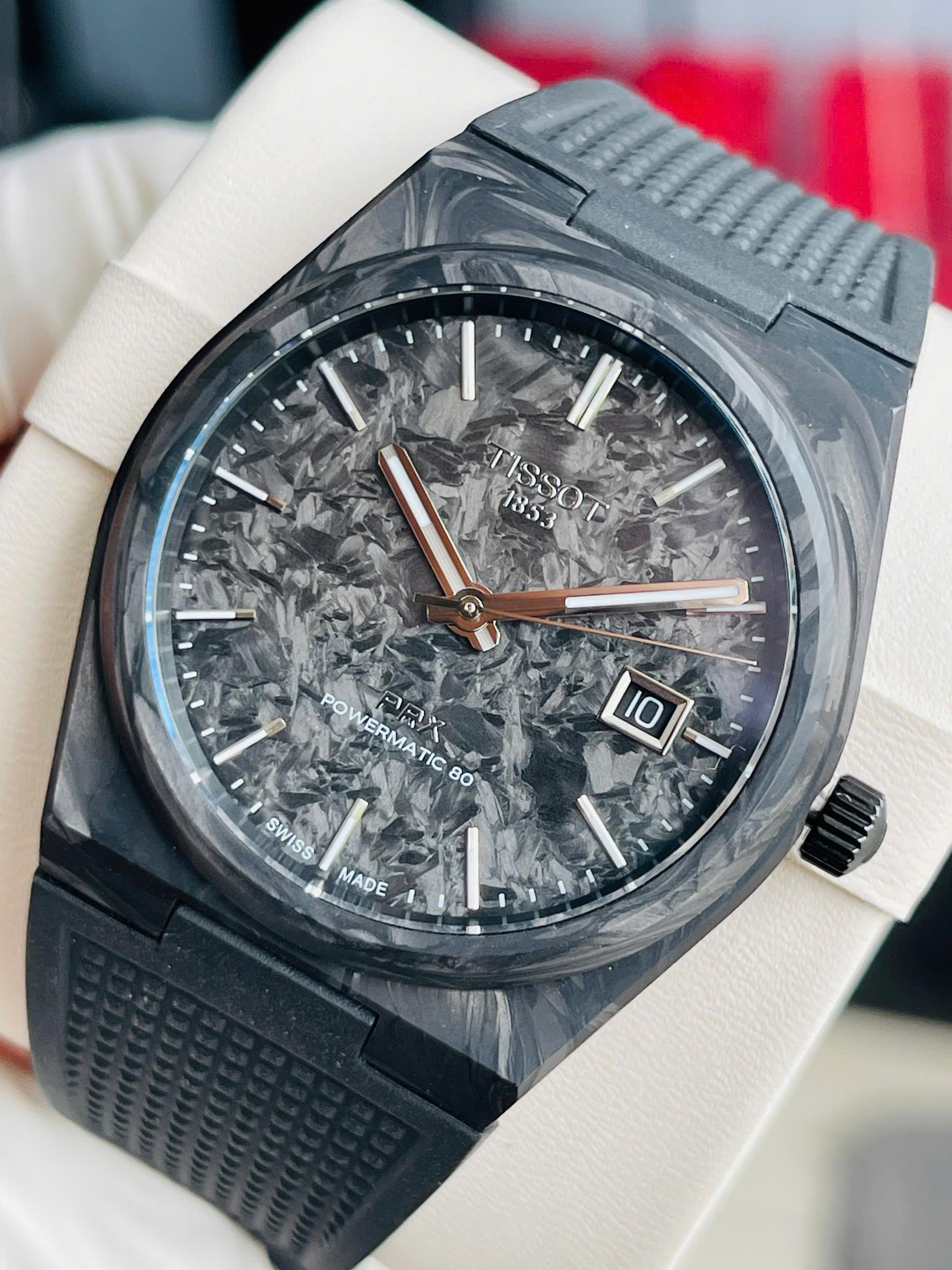 Tissot PRX Powermatic 80 Forged Carbon T137.907.97.201.00 (T1379079720100) – Lướt