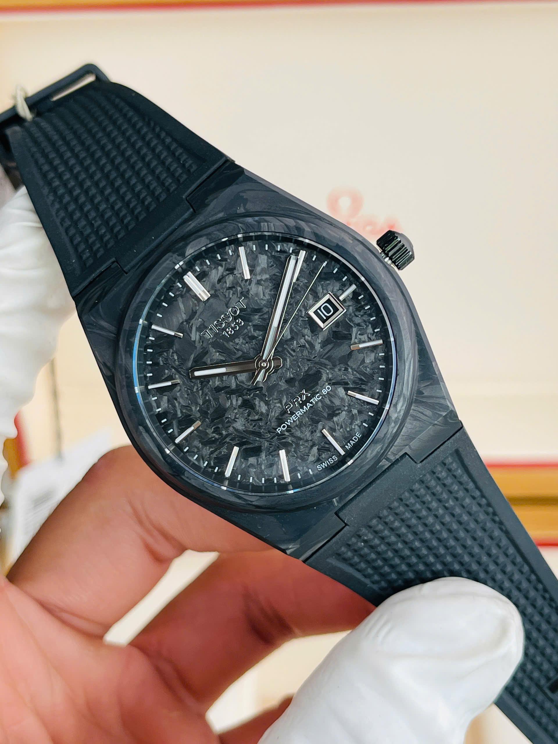 Tissot PRX Powermatic 80 Forged Carbon T137.907.97.201.00 (T1379079720100) – Lướt