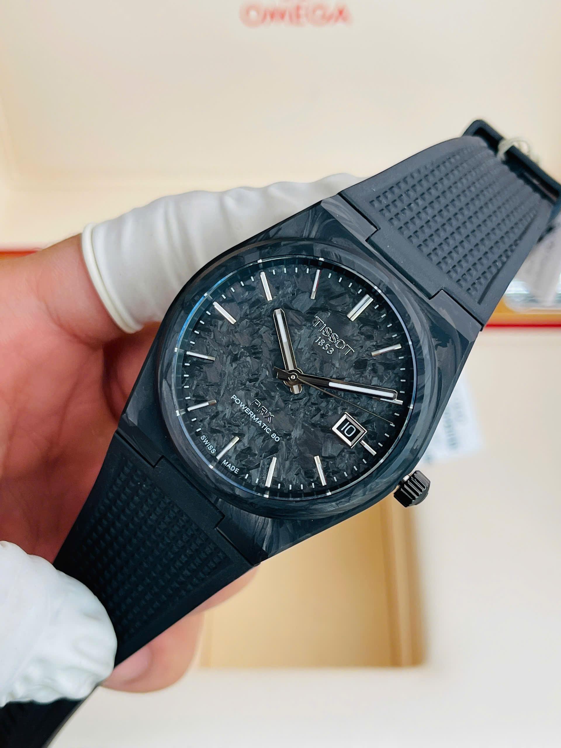 Tissot PRX Powermatic 80 Forged Carbon T137.907.97.201.00 (T1379079720100) – Lướt