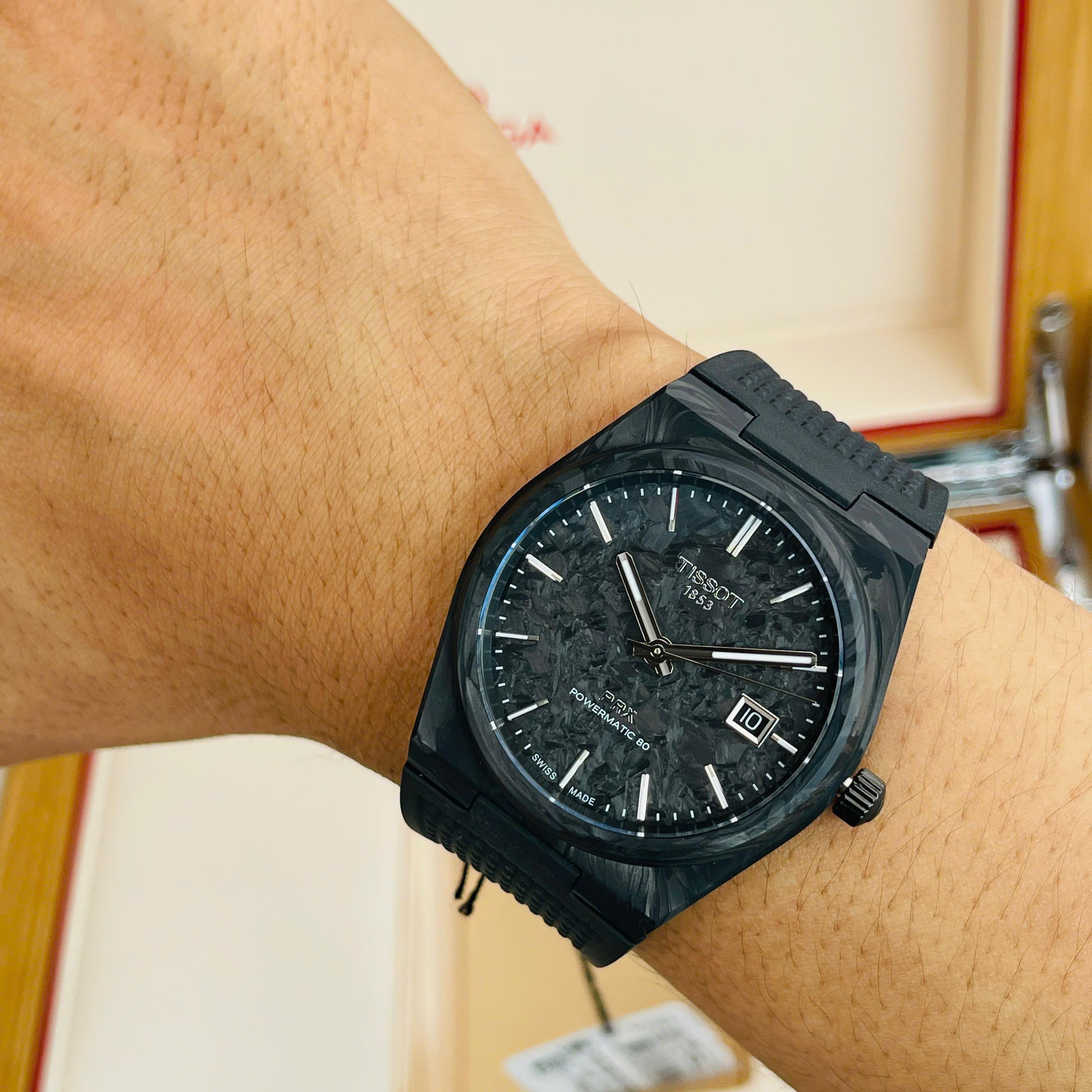 Tissot PRX Powermatic 80 Forged Carbon T137.907.97.201.00 (T1379079720100) – Lướt