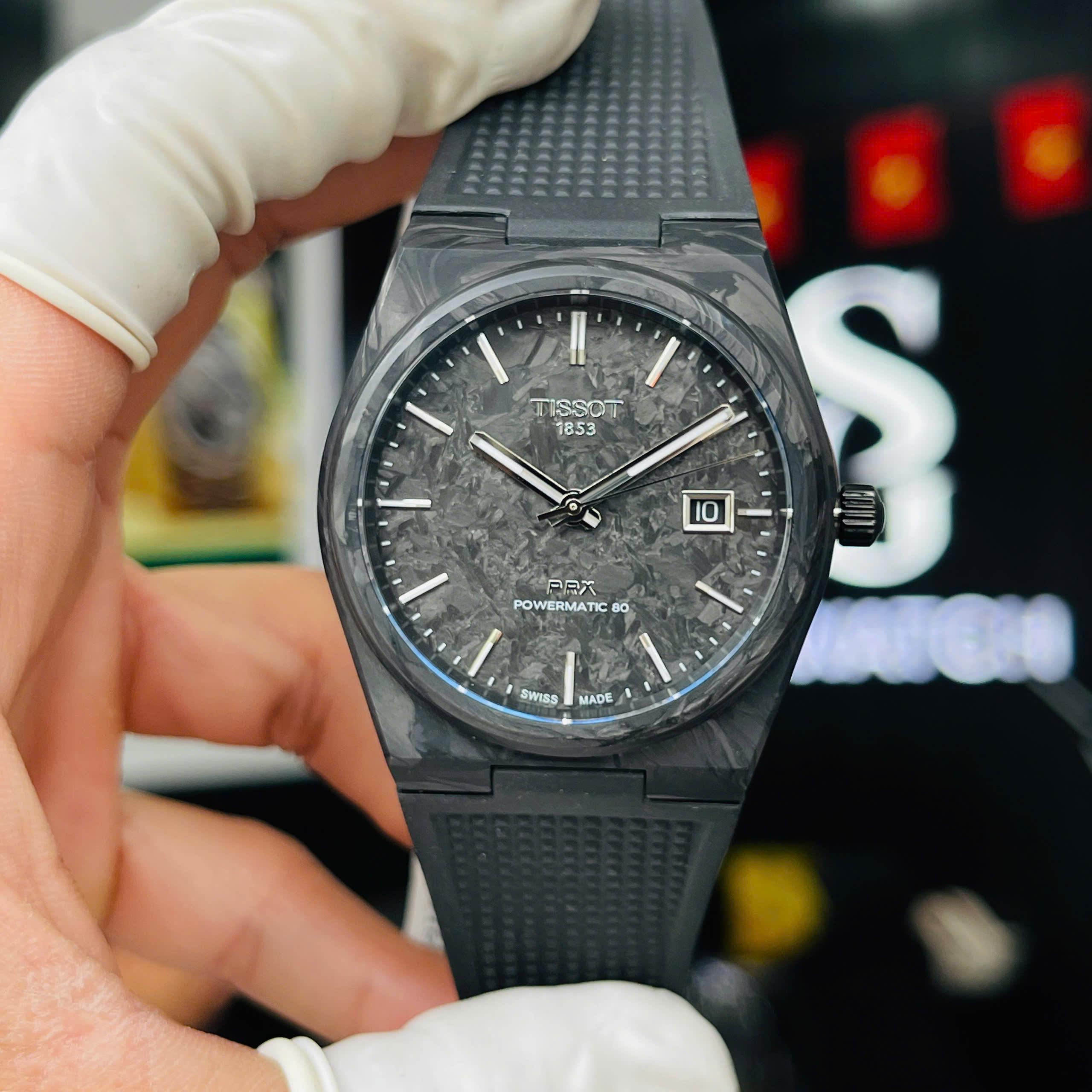 Tissot PRX Powermatic 80 Forged Carbon T137.907.97.201.00 (T1379079720100) – Lướt