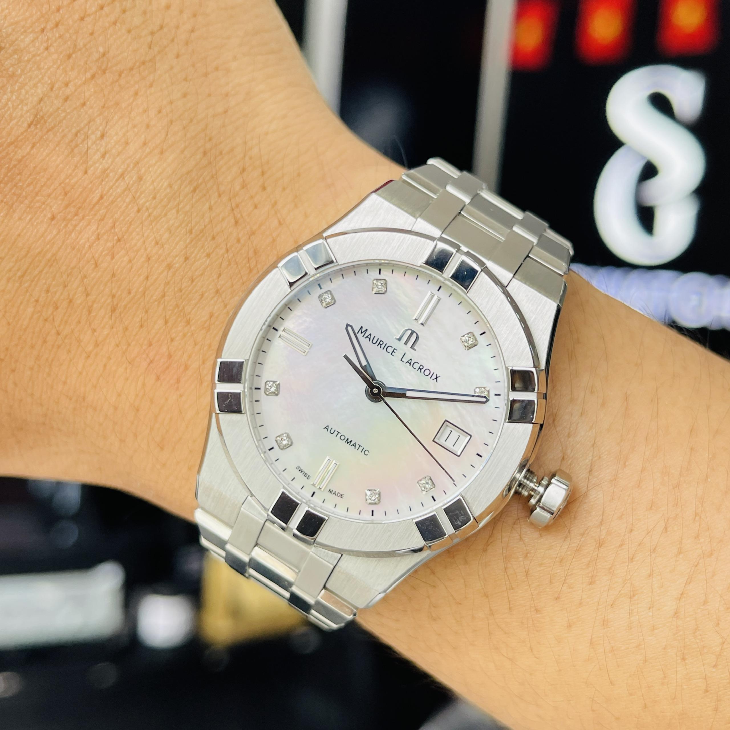 Maurice Lacroix Aikon Automatic AI6007-SS002-170-1 Diamond Mặt Xà Cừ