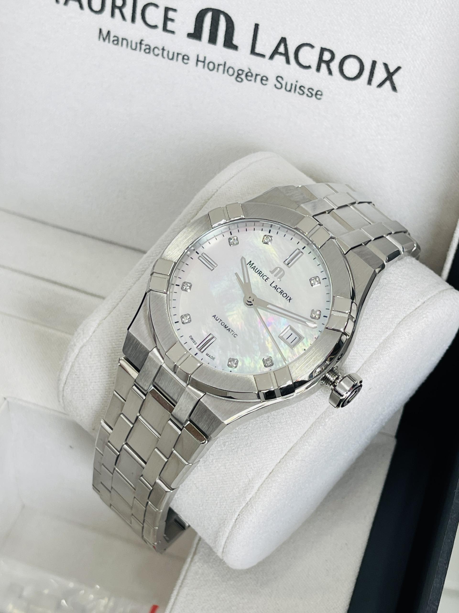 Maurice Lacroix Aikon Automatic AI6007-SS002-170-1 Diamond Mặt Xà Cừ
