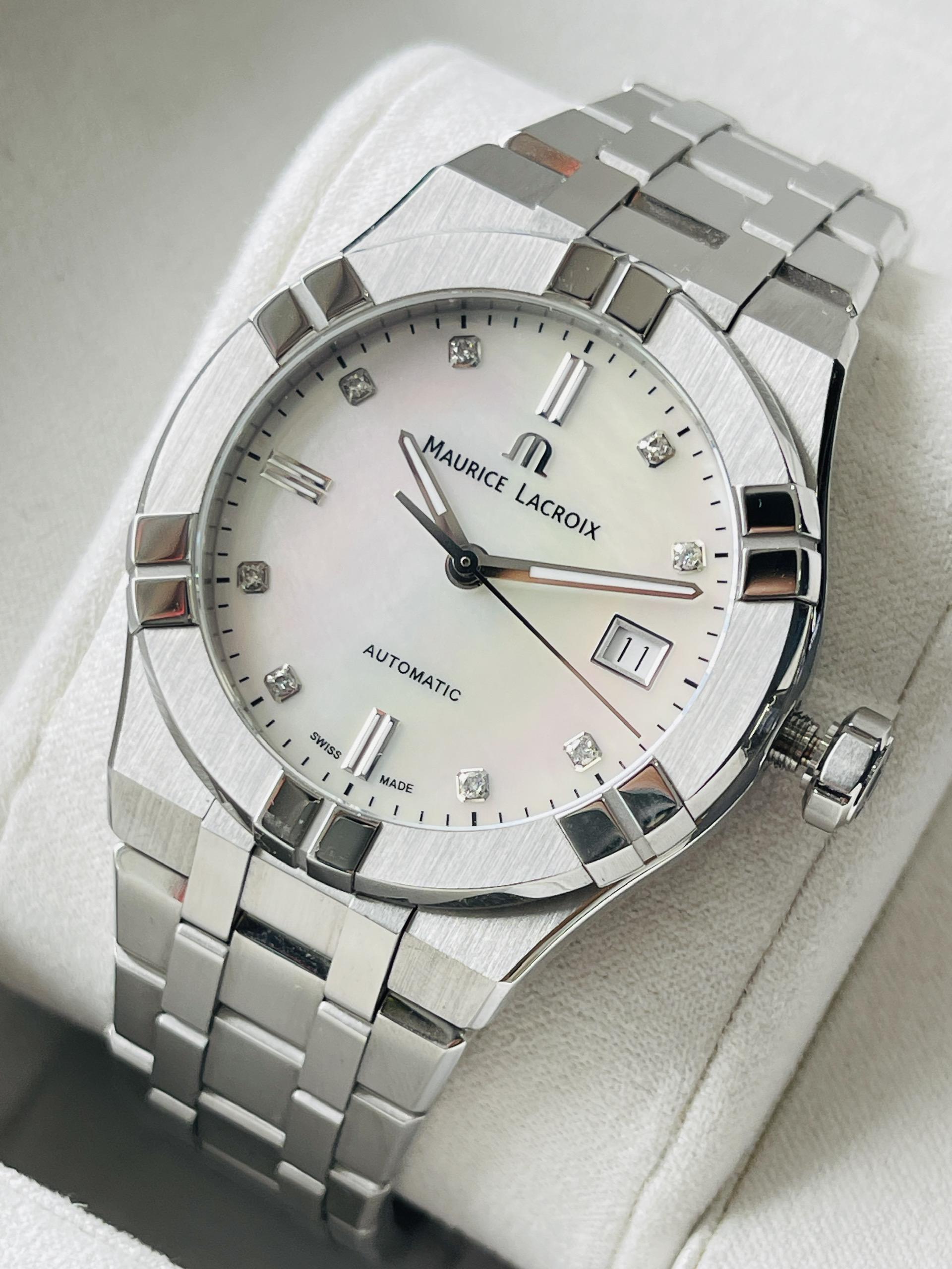 Maurice Lacroix Aikon Automatic AI6007-SS002-170-1 Diamond Mặt Xà Cừ