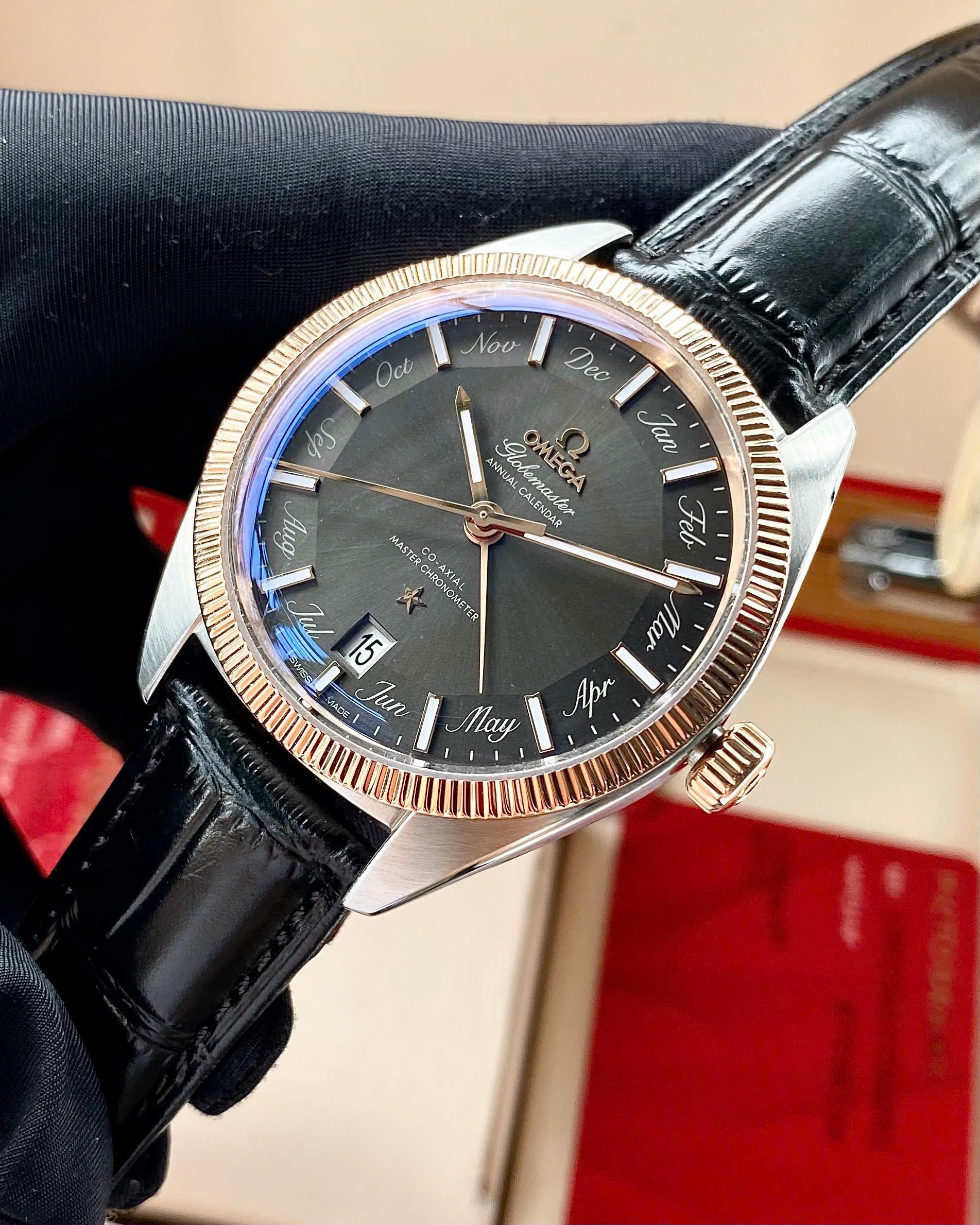 Omega Globemaster Annual Calendar Automatic Mens 41mm Sedna Gold 130.23.41.22.06.001
