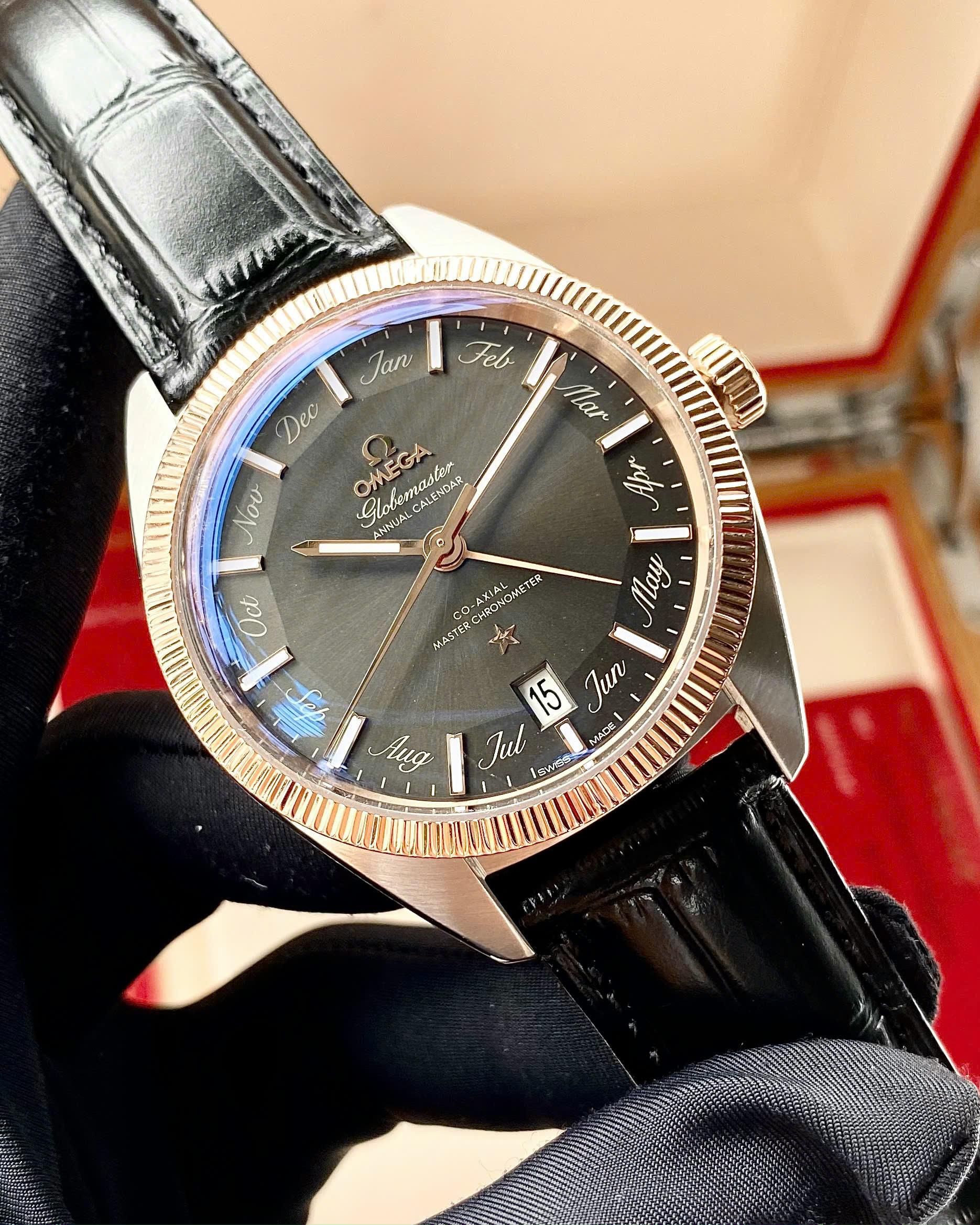 Omega Globemaster Annual Calendar Automatic Mens 41mm Sedna Gold 130.23.41.22.06.001