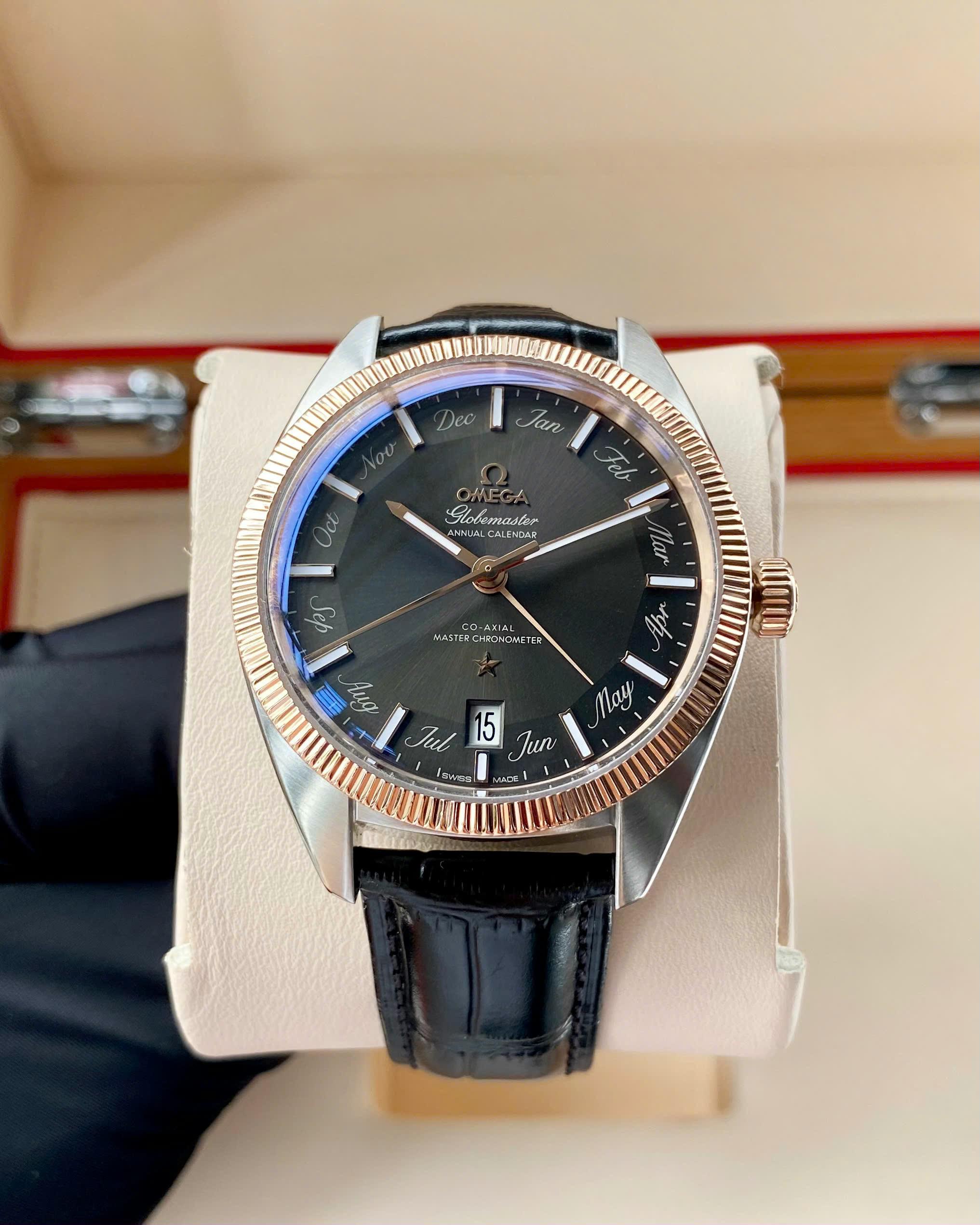 Omega Globemaster Annual Calendar Automatic Mens 41mm Sedna Gold 130.23.41.22.06.001