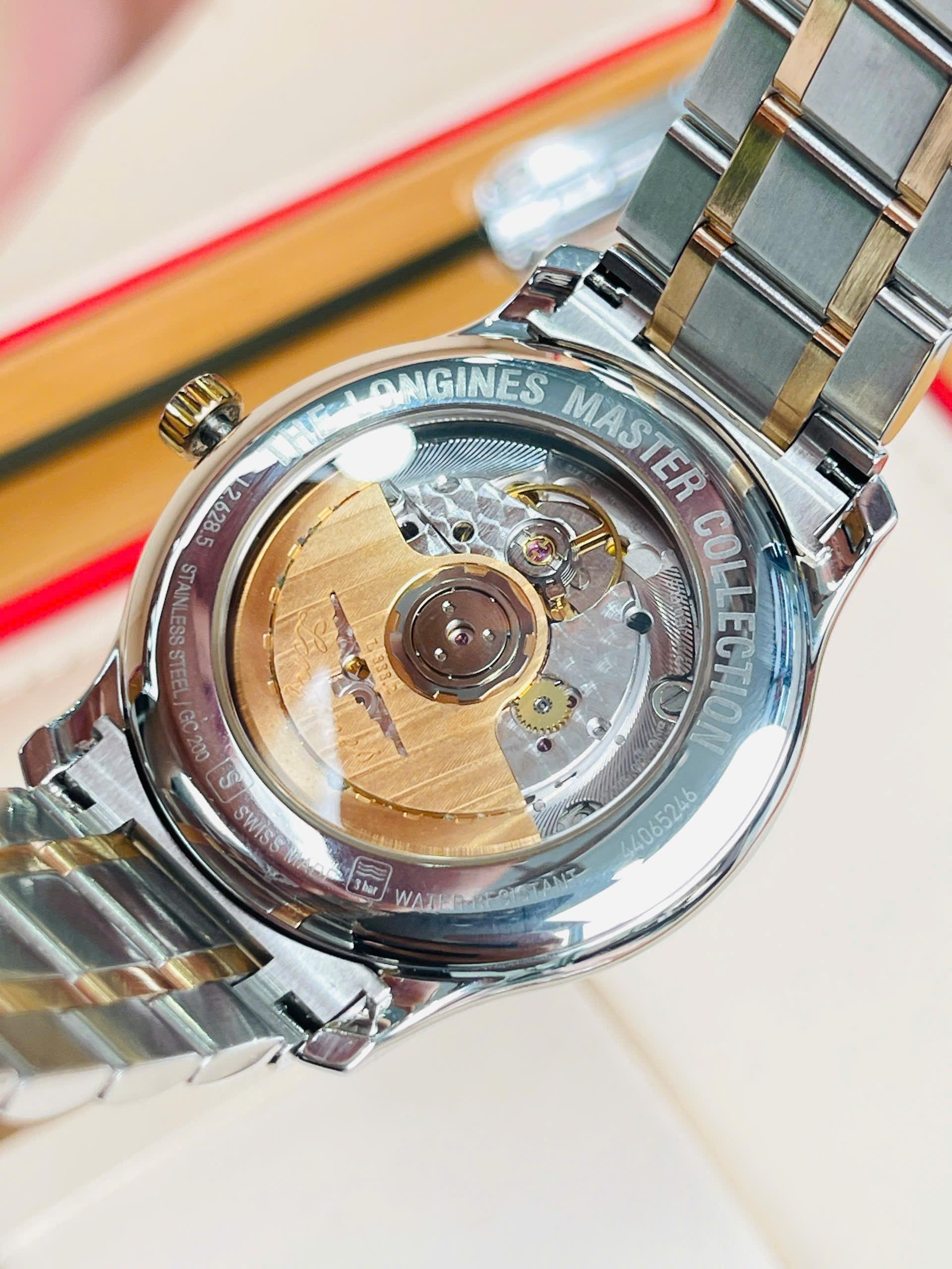 Longines Master Diamond Rose Gold Date L2.628.5.99.7 Used – Demi vàng hồng 18K, mặt số cá hồi đính kim cương