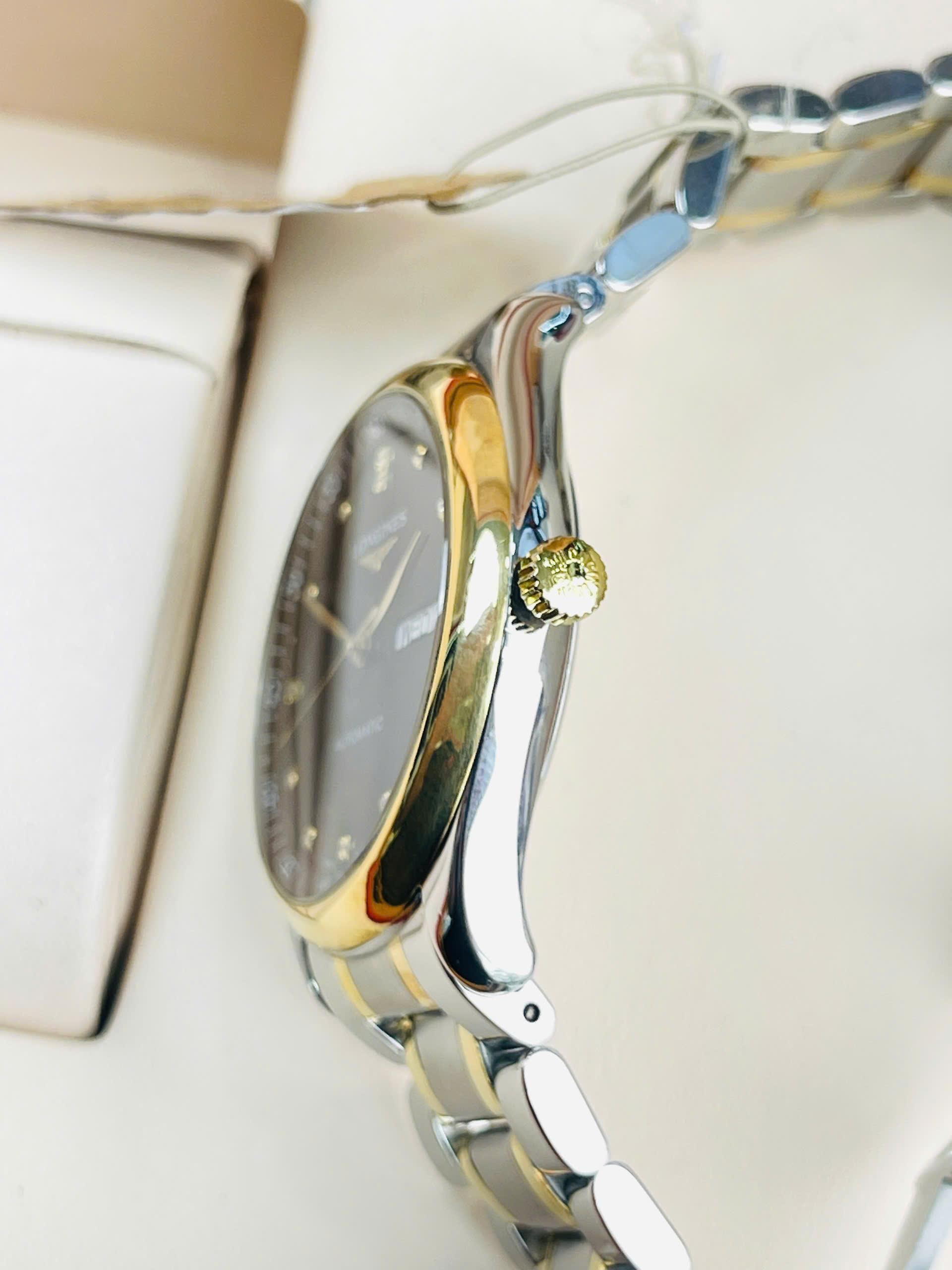 Longines Master Diamond L2.755.5.57.7 Used – Demi vàng hồng 18K, mặt số đen đính kim cương