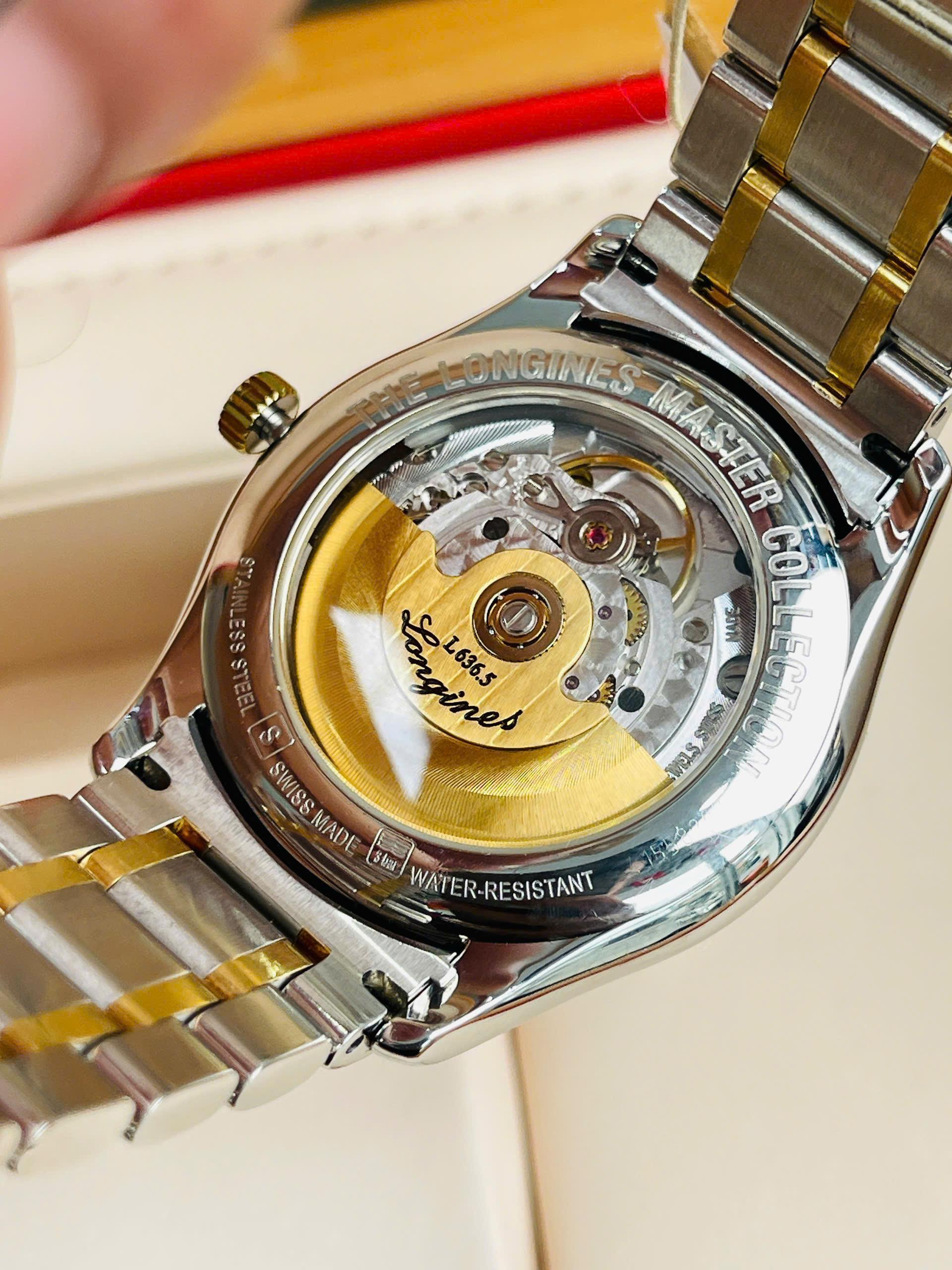 Longines Master Diamond L2.755.5.57.7 Used – Demi vàng hồng 18K, mặt số đen đính kim cương