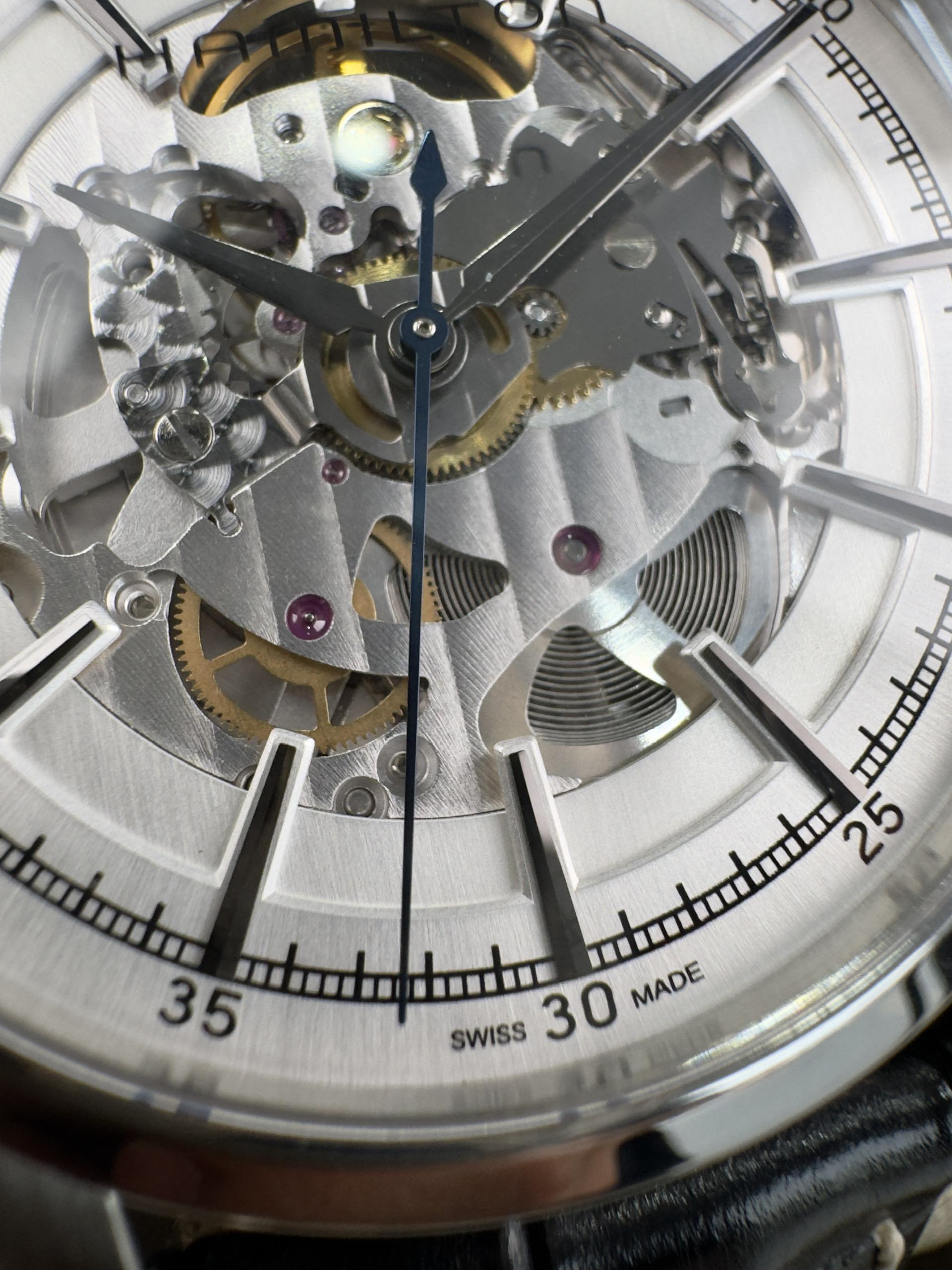 Hamilton American Classic RailRoad Skeleton Auto H40655751 Used – Tác phẩm lộ cơ tinh xảo từ Thụy Sĩ