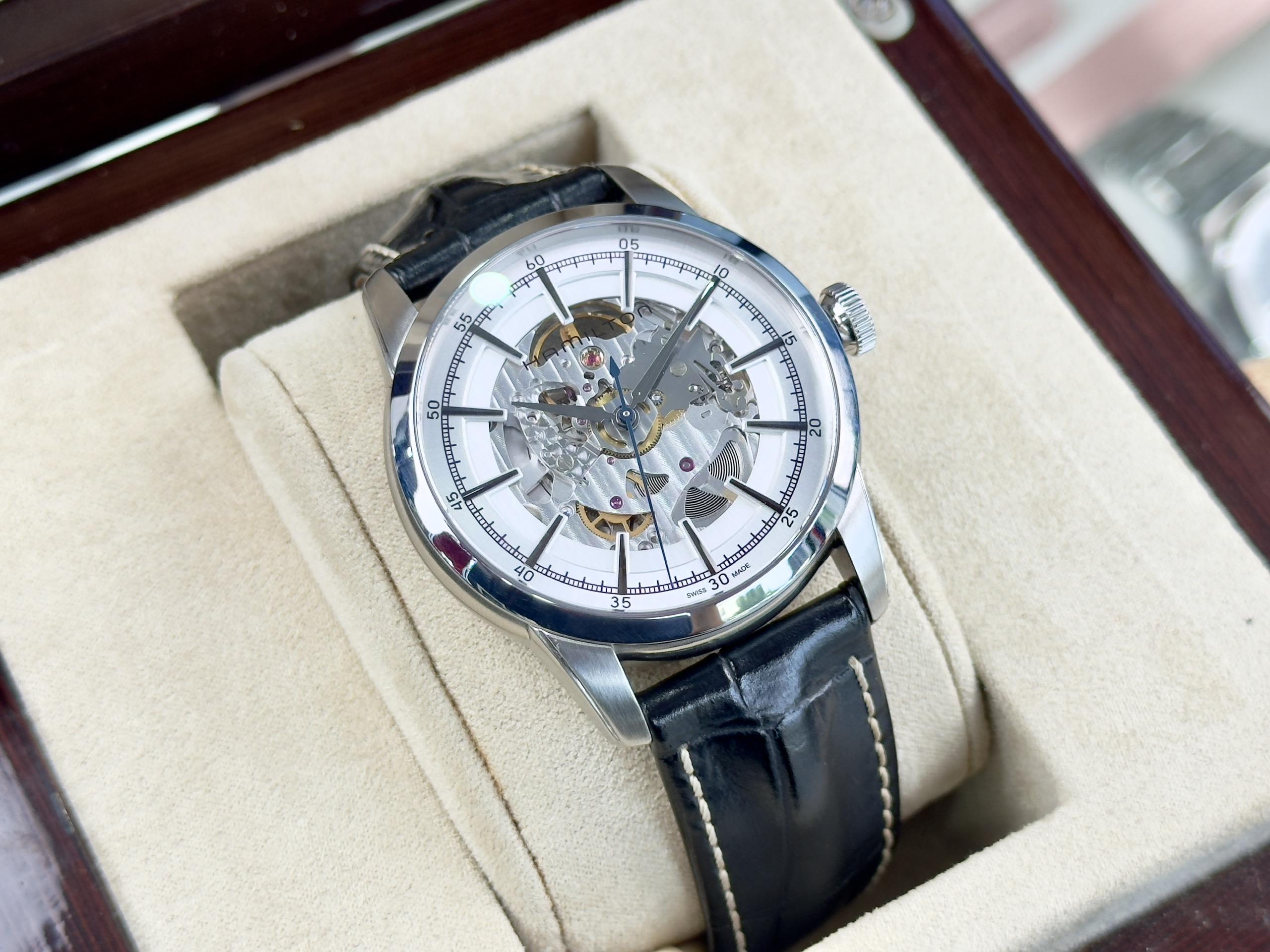 Hamilton American Classic RailRoad Skeleton Auto H40655751 Used – Tác phẩm lộ cơ tinh xảo từ Thụy Sĩ