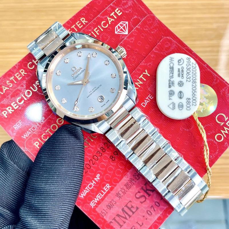 Đồng Hồ Omega Seamaster Aqua Terra Diamond 220.20.38.20.56.002 Demi Vàng 18K Chính Hãng