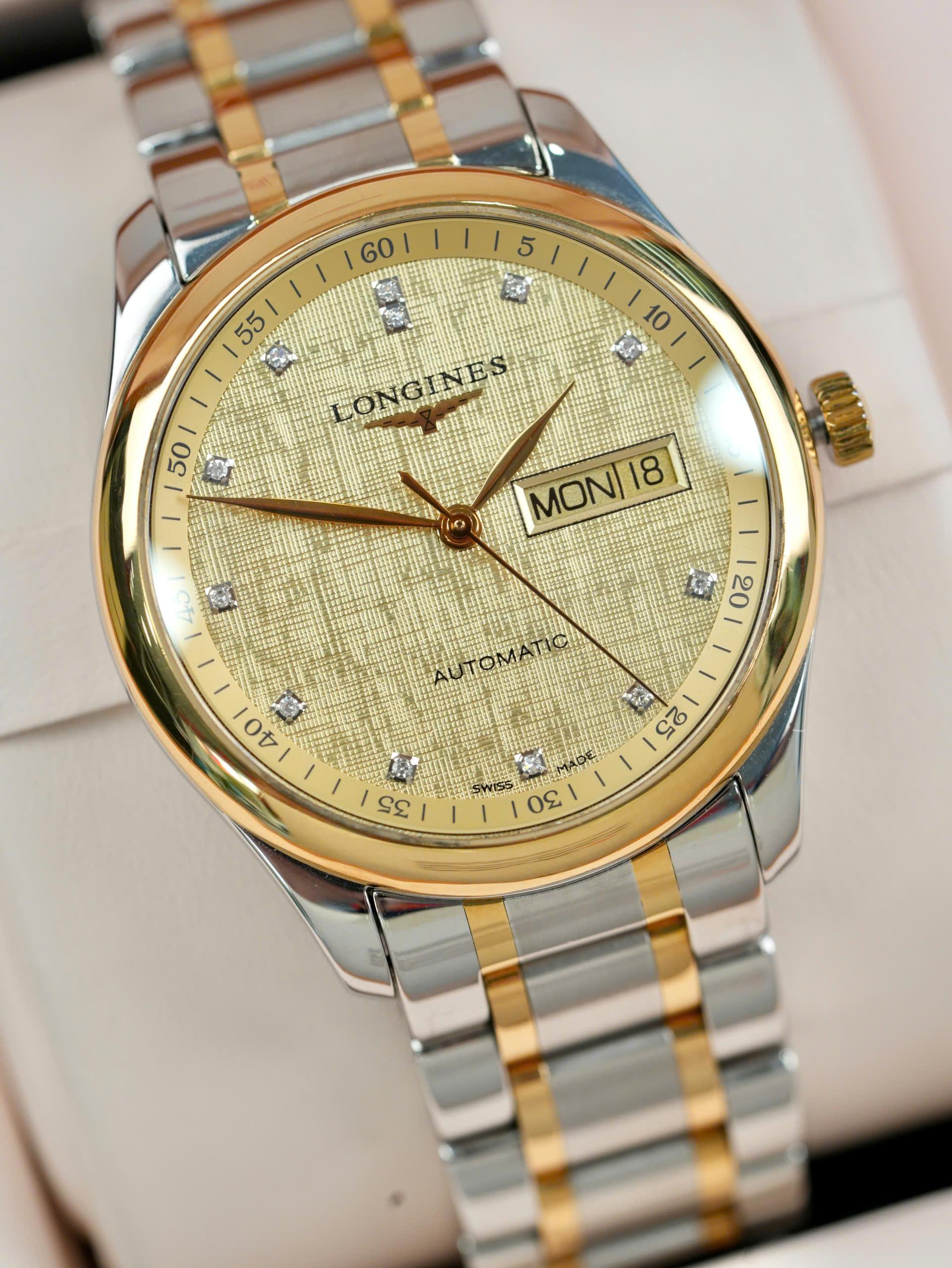 Longines Master L2.755.5.38.7 (L27555387) 38.5mm Used – Automatic Demi Vàng Thụy Sĩ