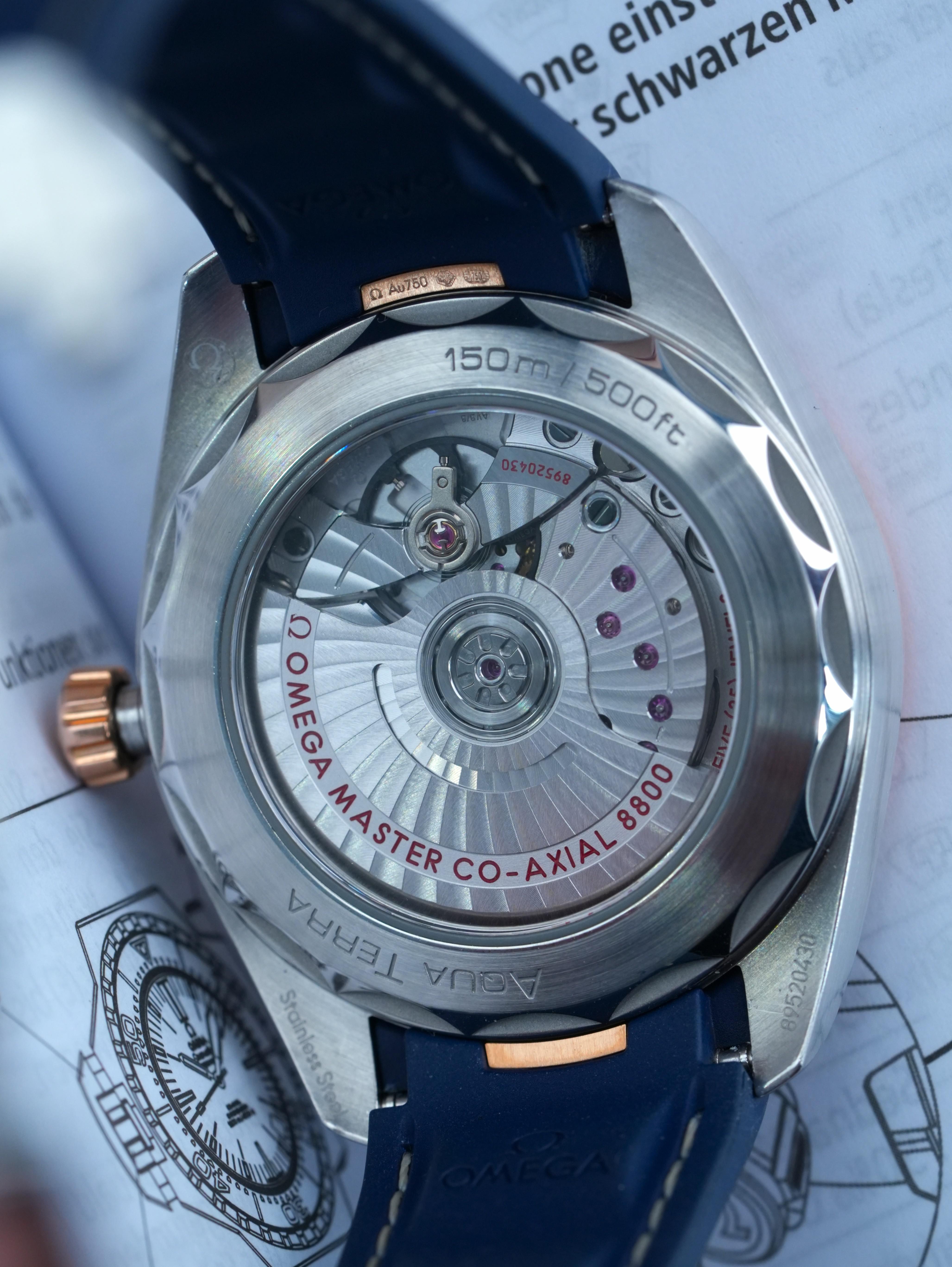 Omega Seamaster Aqua Terra 220.22.38.20.02.001 38mm Used Full Box 3 Thẻ – Master Chronometer Demi Vàng