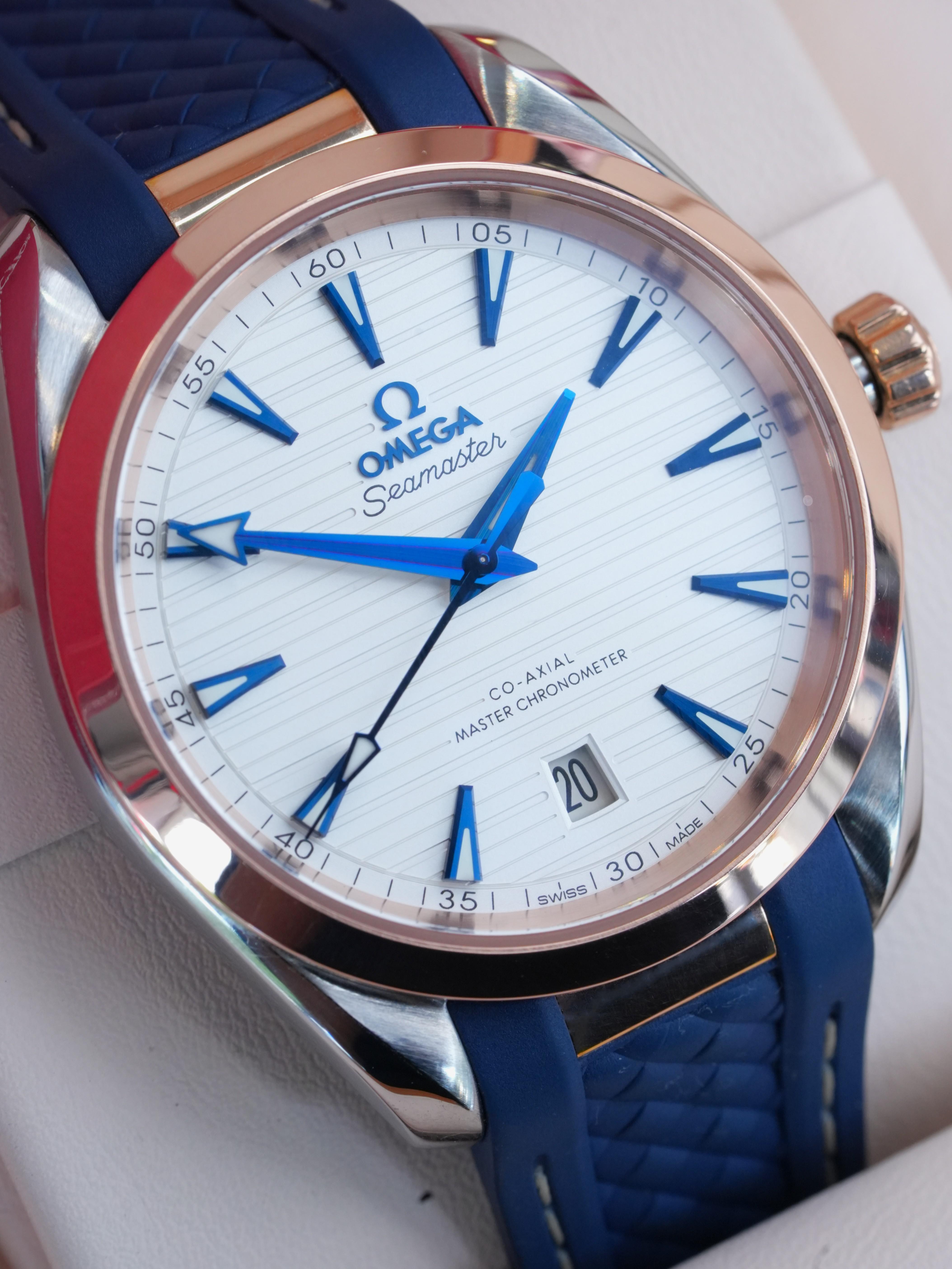 Omega Seamaster Aqua Terra 220.22.38.20.02.001 38mm Used Full Box 3 Thẻ – Master Chronometer Demi Vàng
