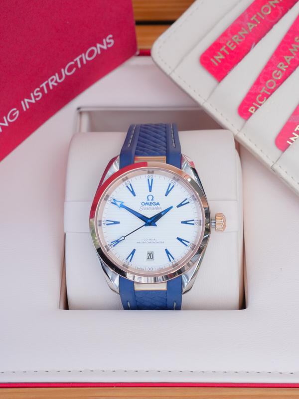 Omega Seamaster Aqua Terra 220.22.38.20.02.001 38mm Used Full Box 3 Thẻ – Master Chronometer Demi Vàng