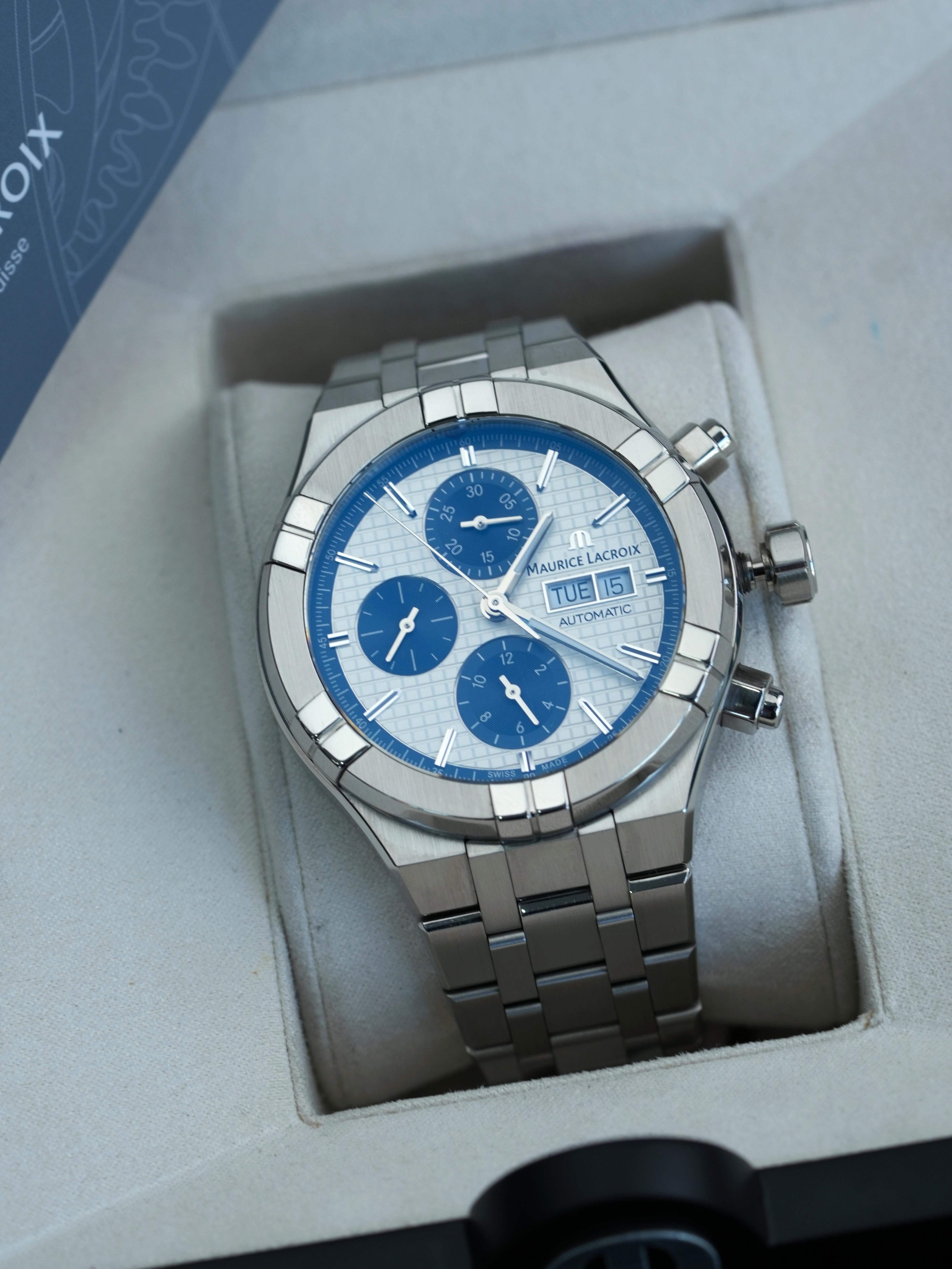 Maurice Lacroix Aikon Chronograph AI6038-SS002-430-1 43mm Used – Automatic Chronograph Thụy Sĩ