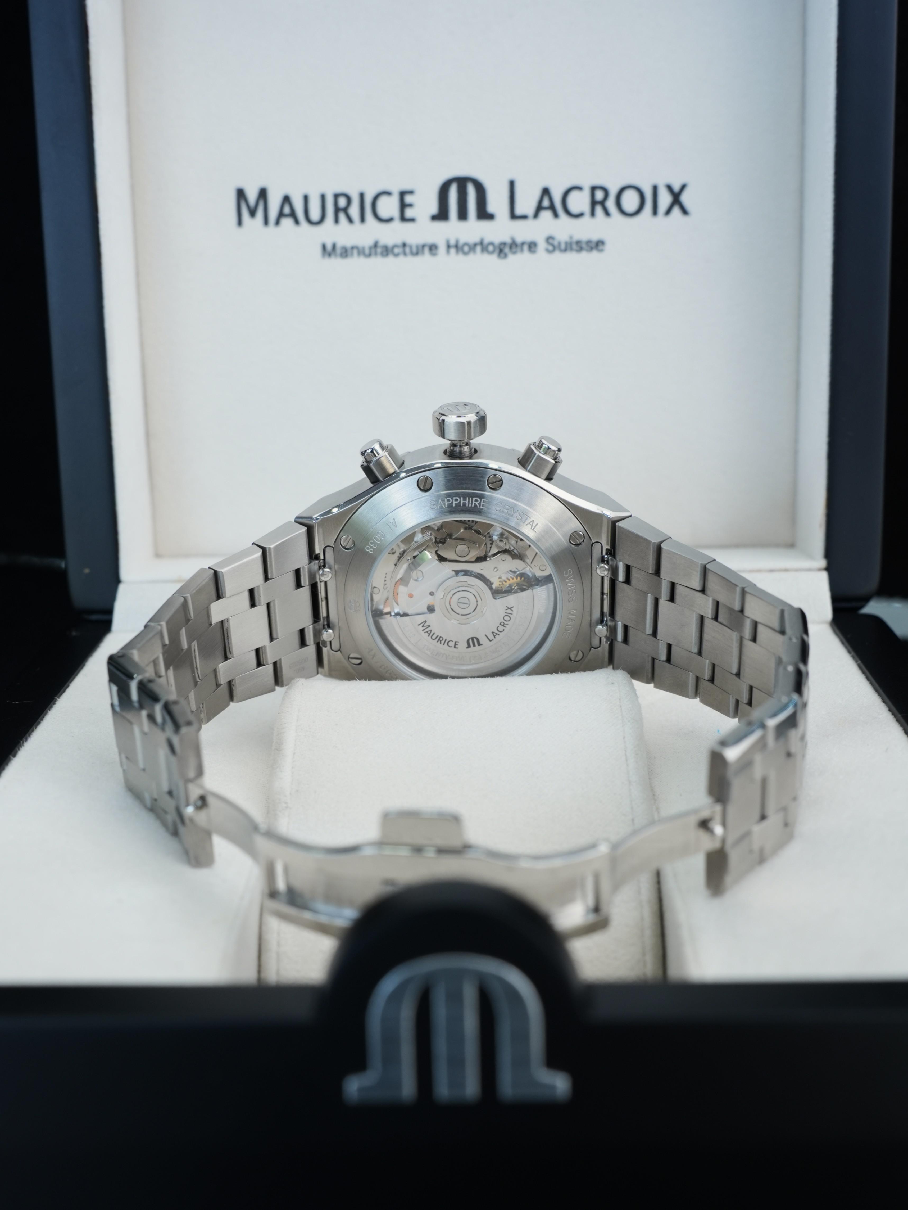 Maurice Lacroix Aikon Chronograph AI6038-SS002-430-1 43mm Used – Automatic Chronograph Thụy Sĩ