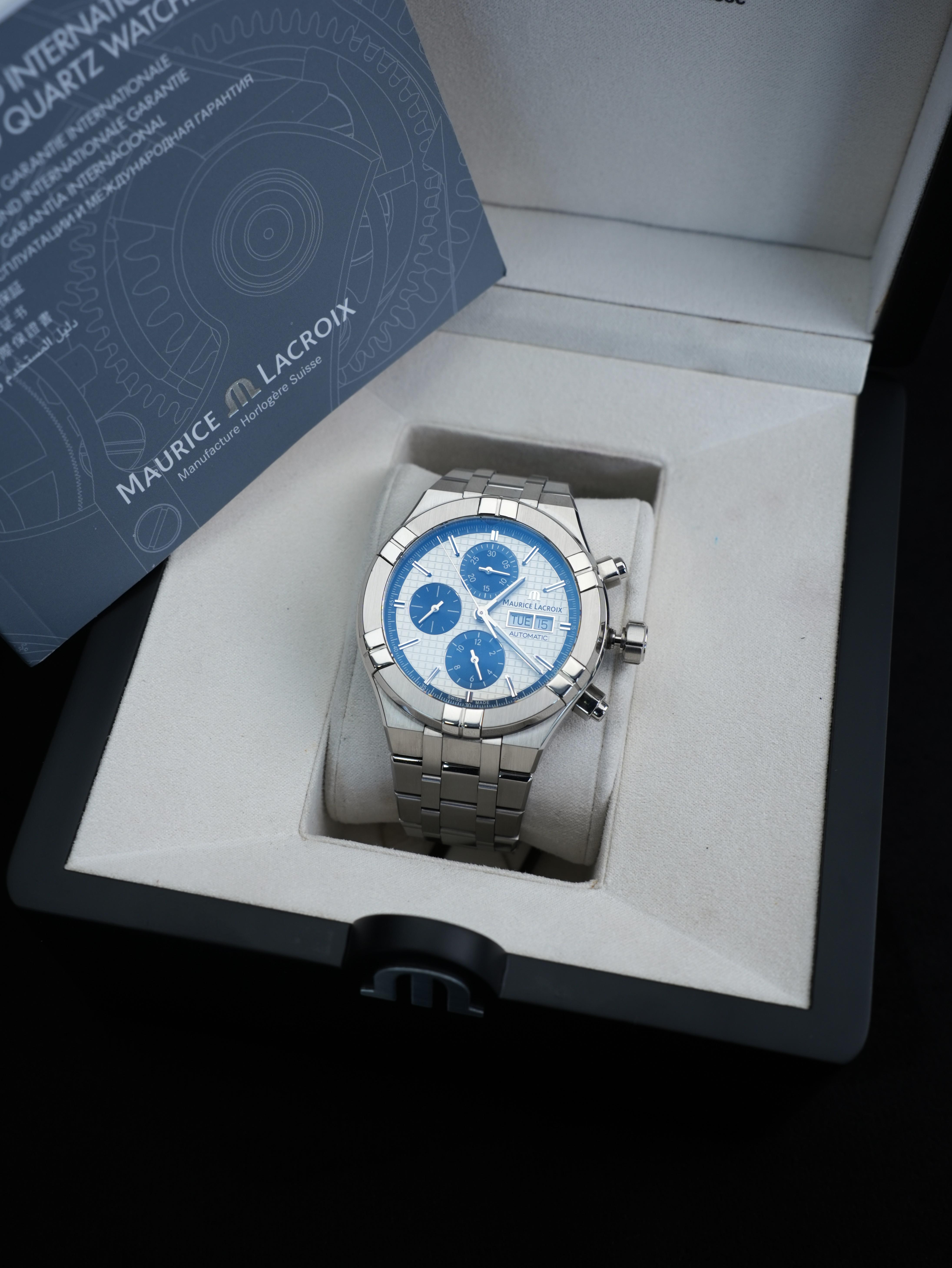 Maurice Lacroix Aikon Chronograph AI6038-SS002-430-1 43mm Used – Automatic Chronograph Thụy Sĩ