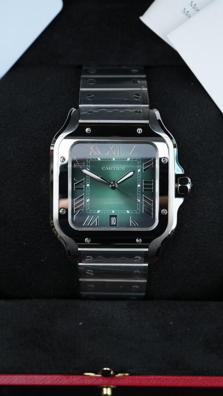 Cartier Santos de Cartier WSSA0062 Automatic – Thiết Kế Xanh Lá Biểu Tượng Hơn 100 Năm
