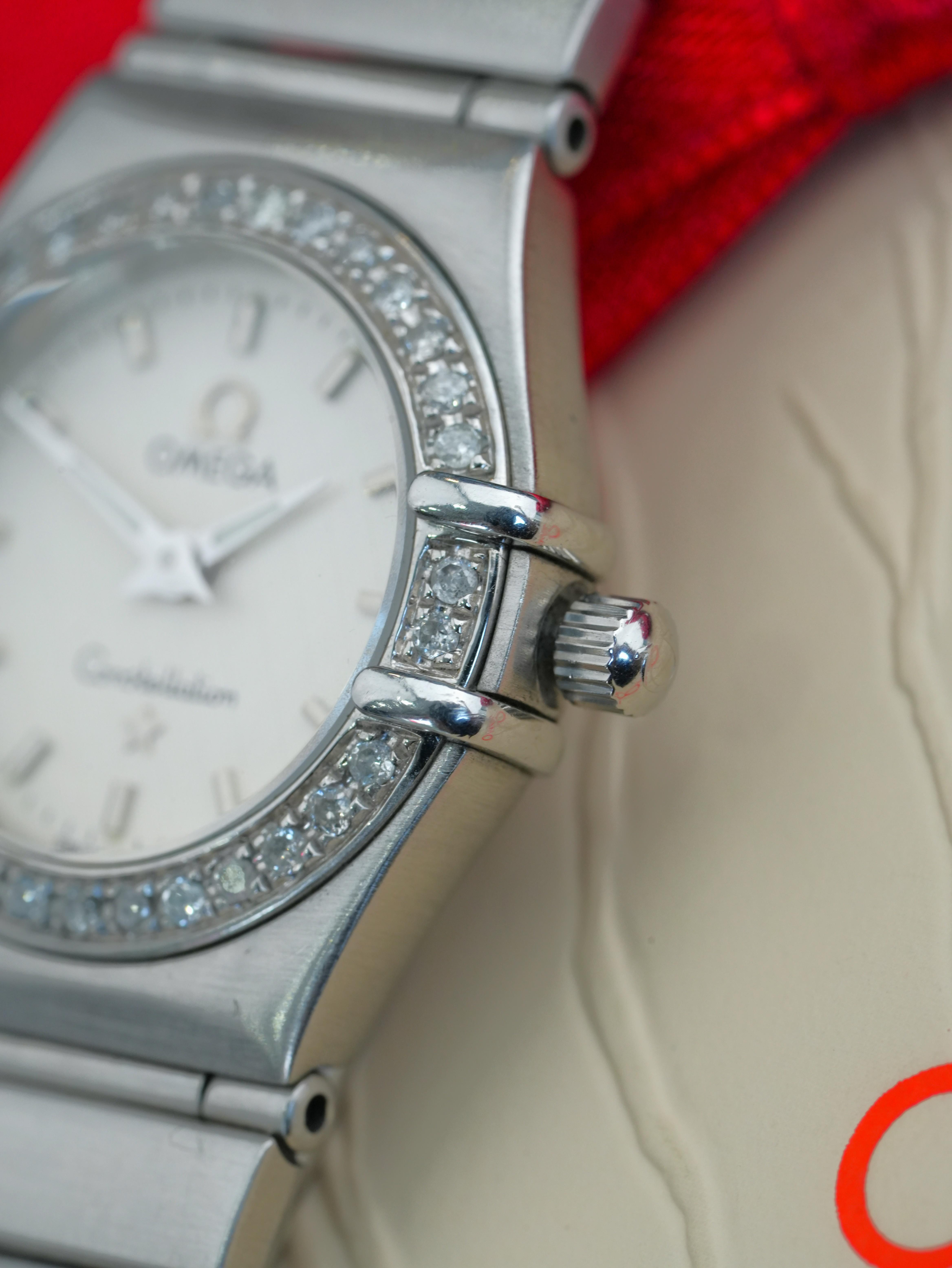 Omega Constellation 1466.71.00 22.5mm Used – Quartz Thụy Sĩ Cọc Kim Cương Thanh Lịch