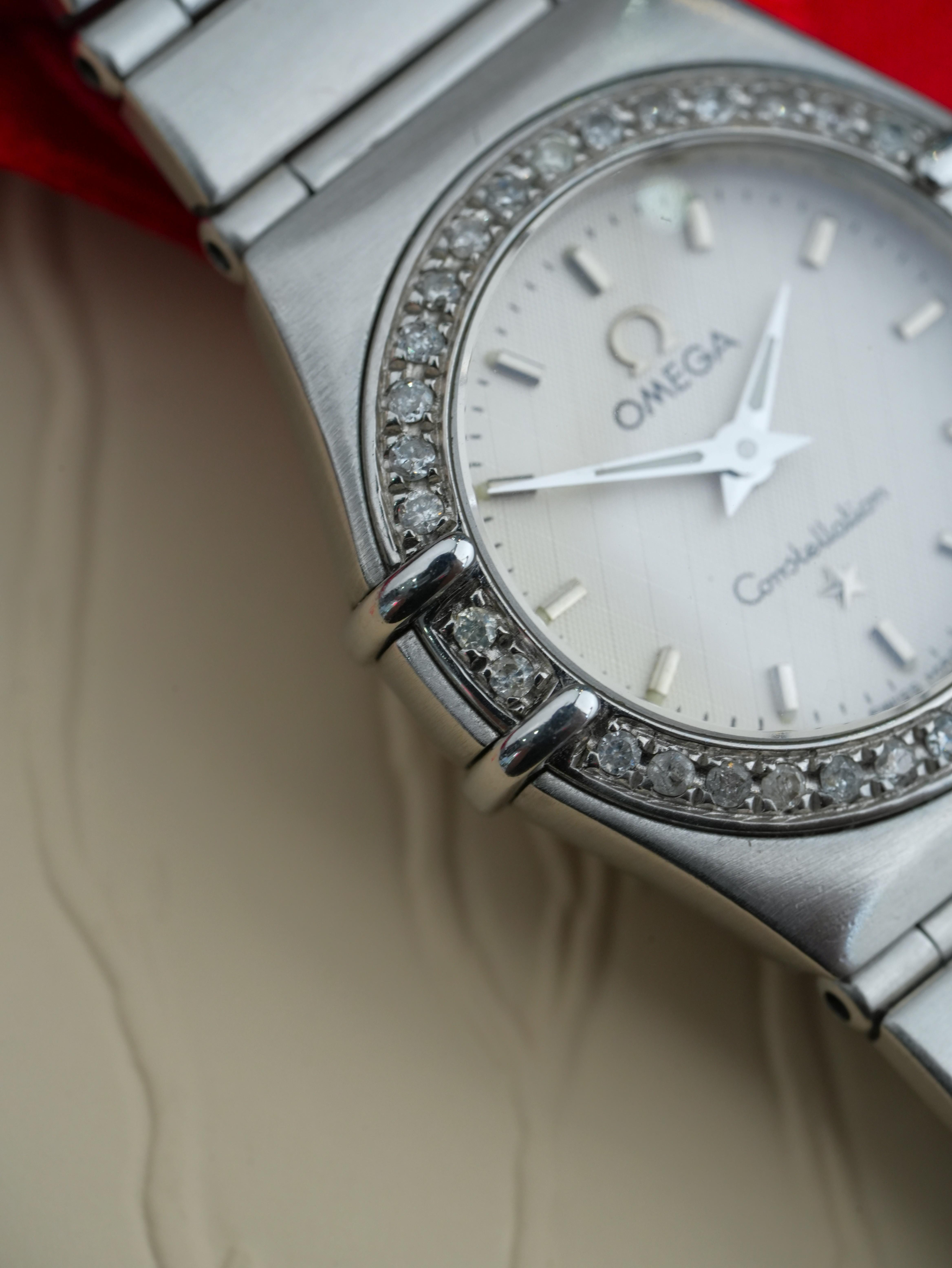 Omega Constellation 1466.71.00 22.5mm Used – Quartz Thụy Sĩ Cọc Kim Cương Thanh Lịch