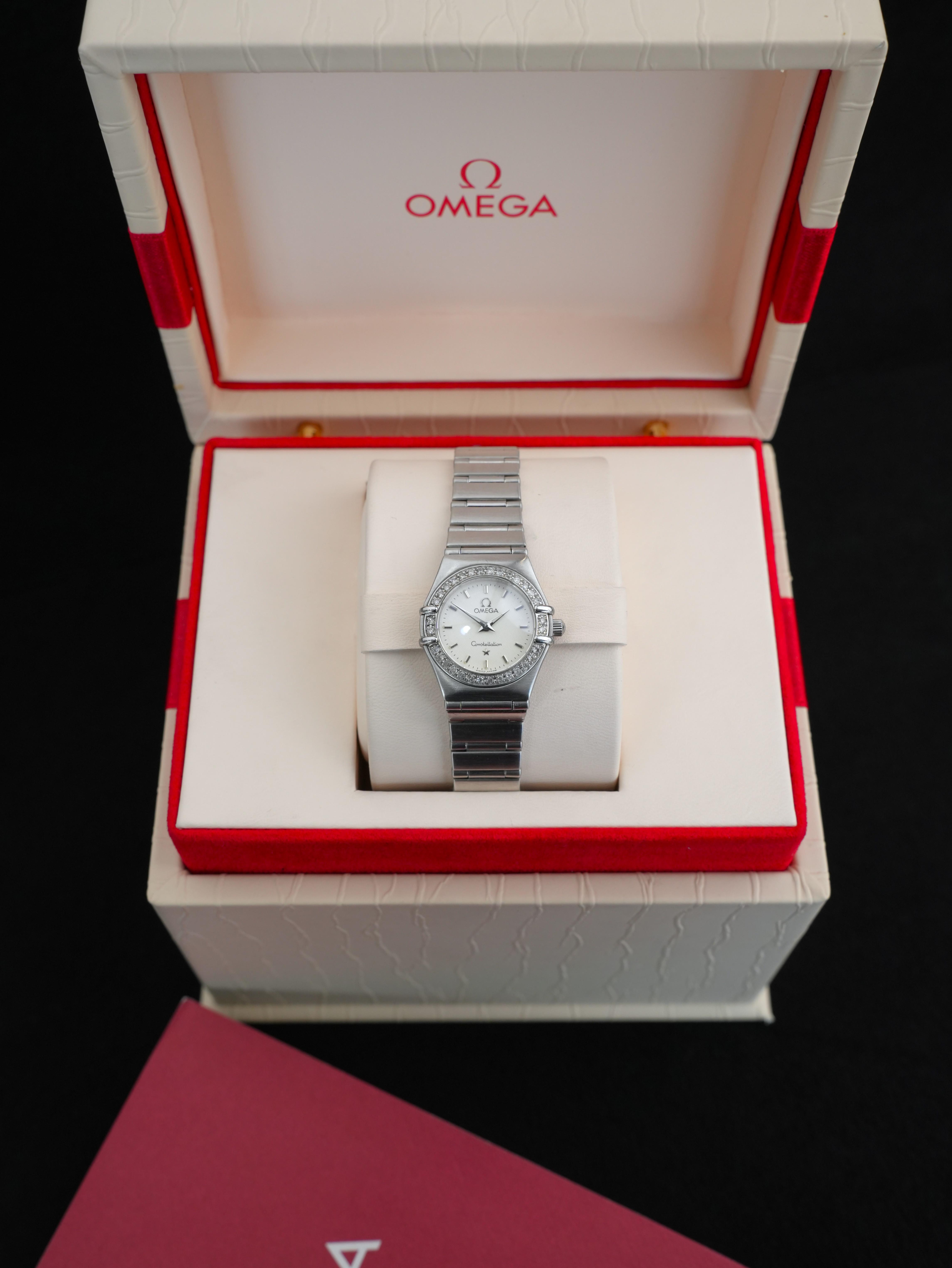 Omega Constellation 1466.71.00 22.5mm Used – Quartz Thụy Sĩ Cọc Kim Cương Thanh Lịch