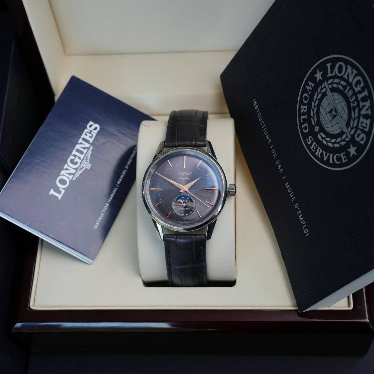 Longines Flagship Heritage Moonphase L4.815.4.52.2 38.5mm Used