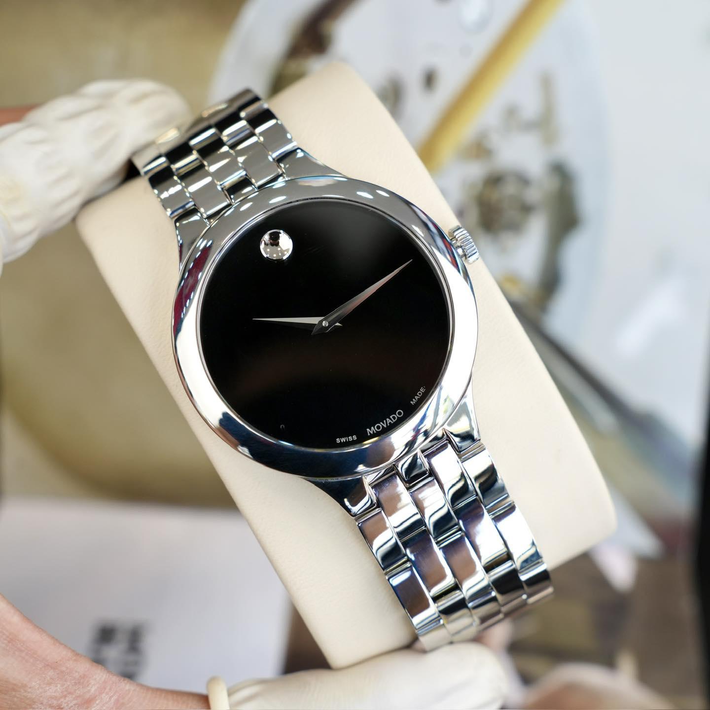 Movado Museum Black 0607415 Used – Biểu Tượng Của Sự Tối Giản