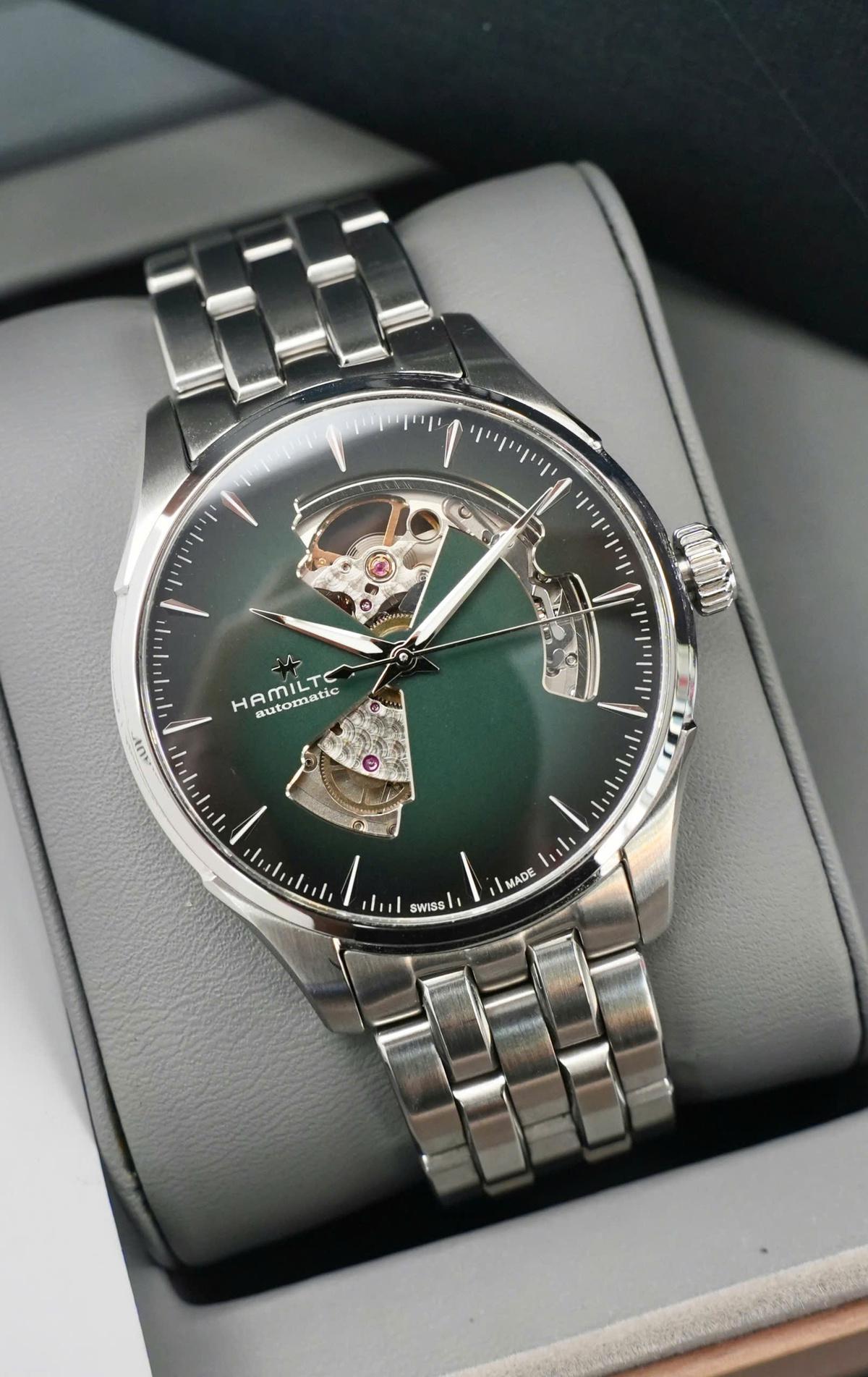 Hamilton Jazzmaster Open Heart Index 40mm H32675160 Used