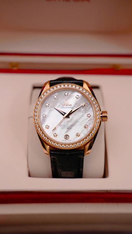 Omega Aqua Terra 231.58.39.21.55.001 Gold Diamond MOP 38.5mm